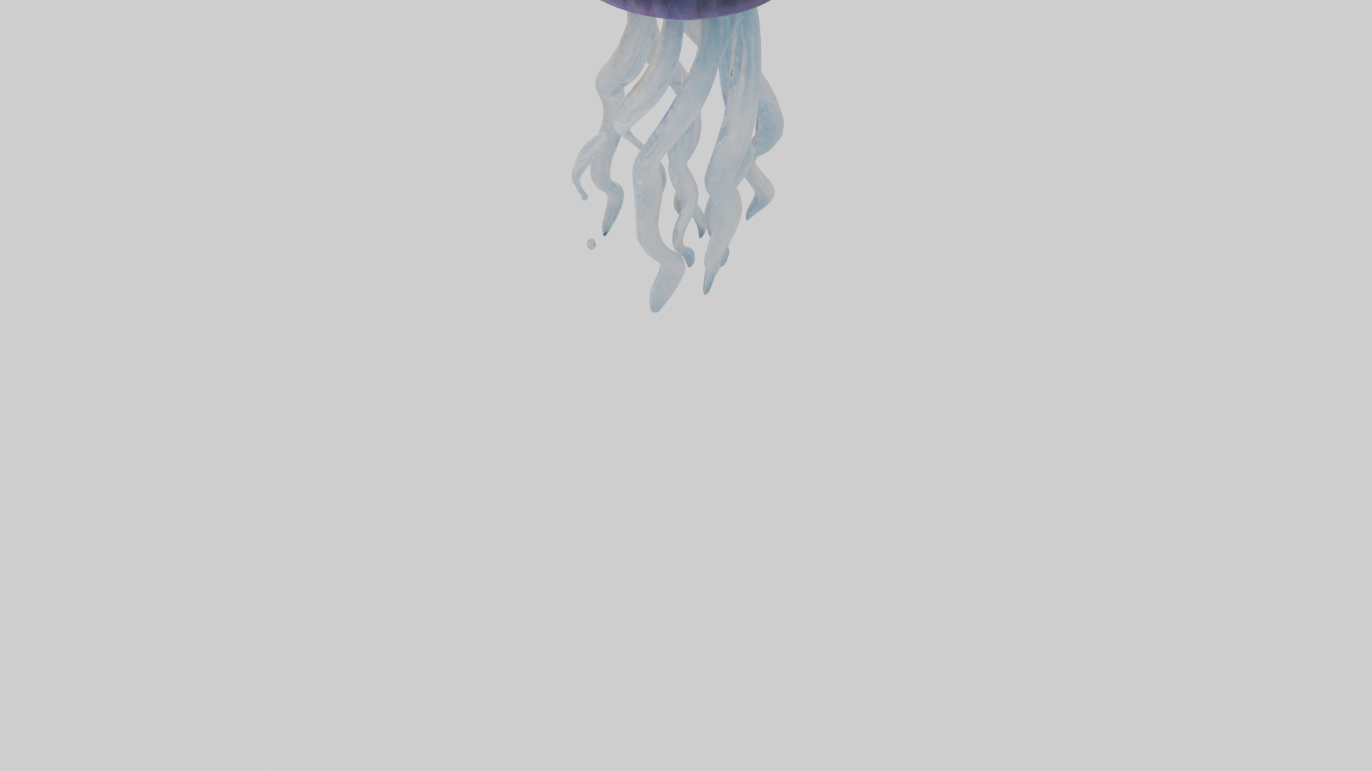 Jellyfish statue model Low-poly 3D model_4