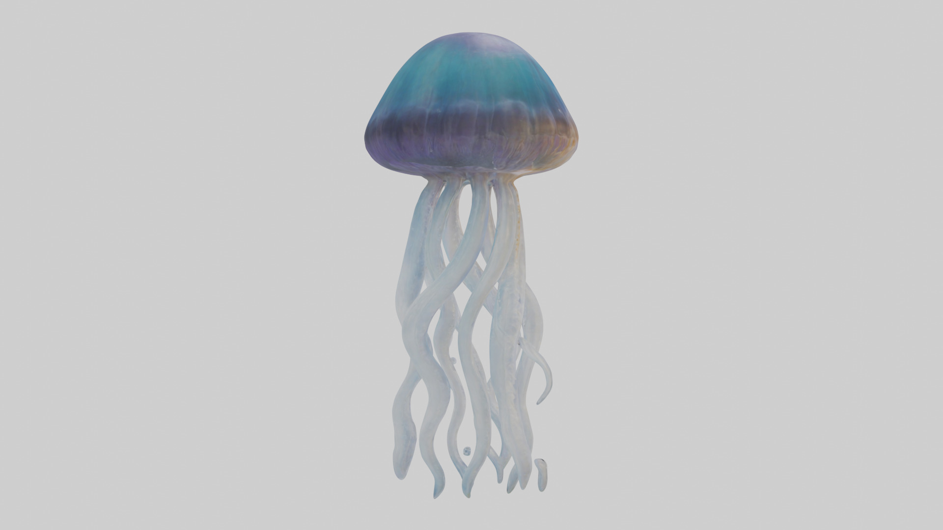 Jellyfish statue model Low-poly 3D model_3