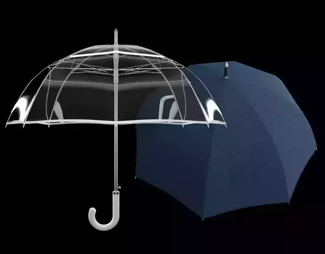 Transparent Umbrella 3D model