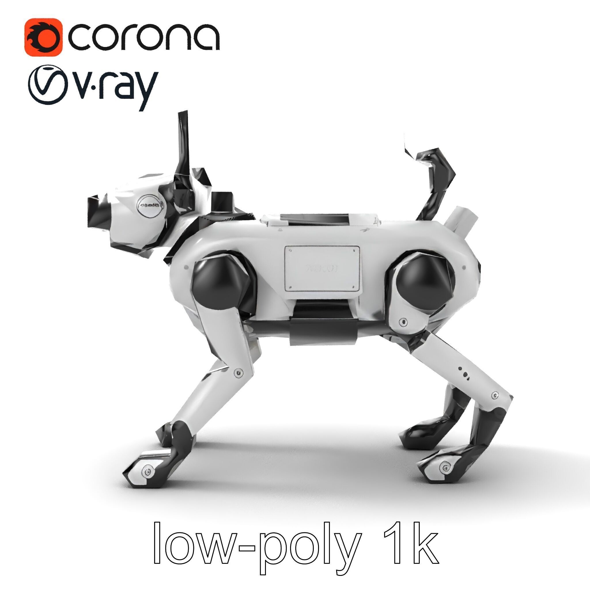 Explorer Robot Dog with Advanced Sensor model pack Low-poly 3D model_17