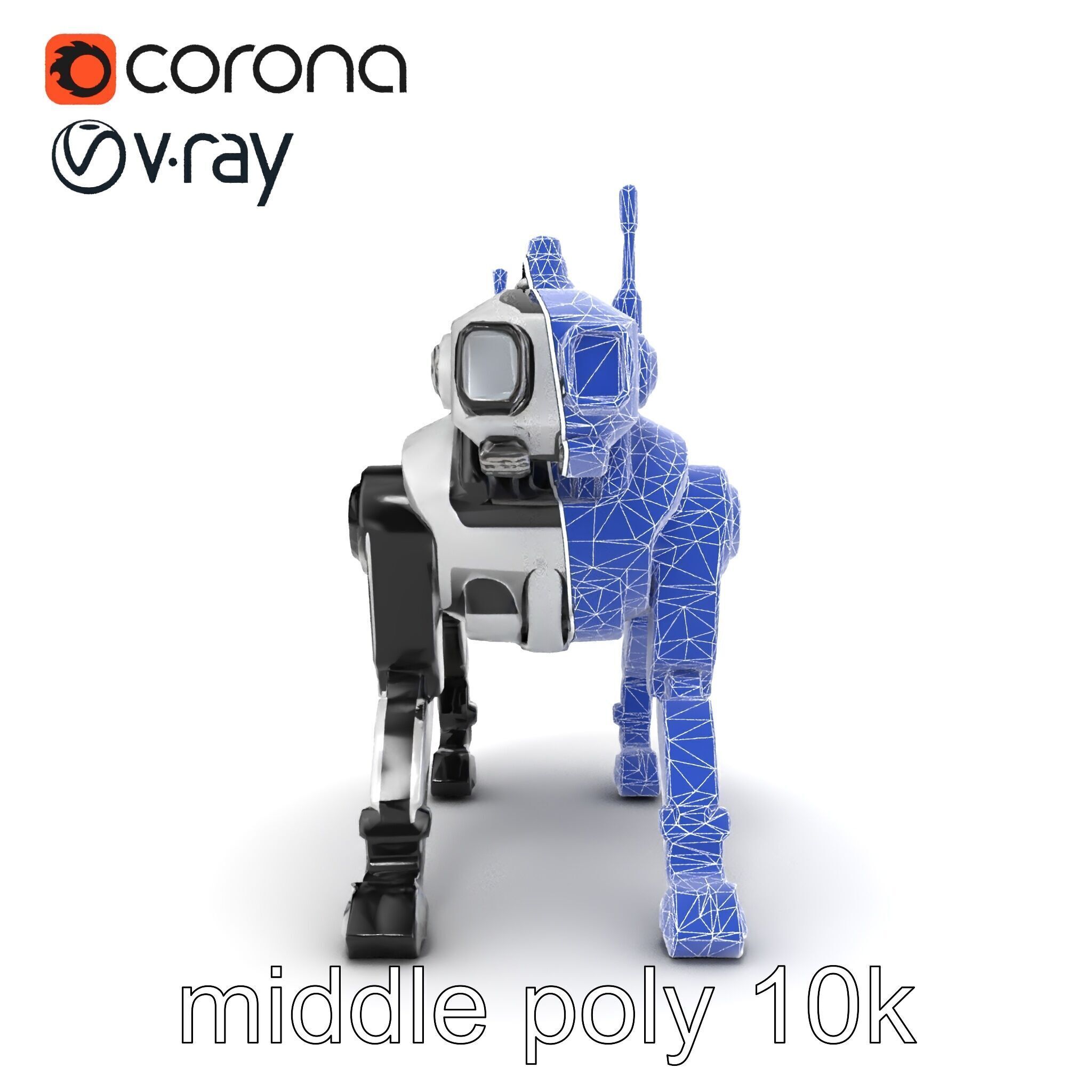 Explorer Robot Dog with Advanced Sensor model pack Low-poly 3D model_21