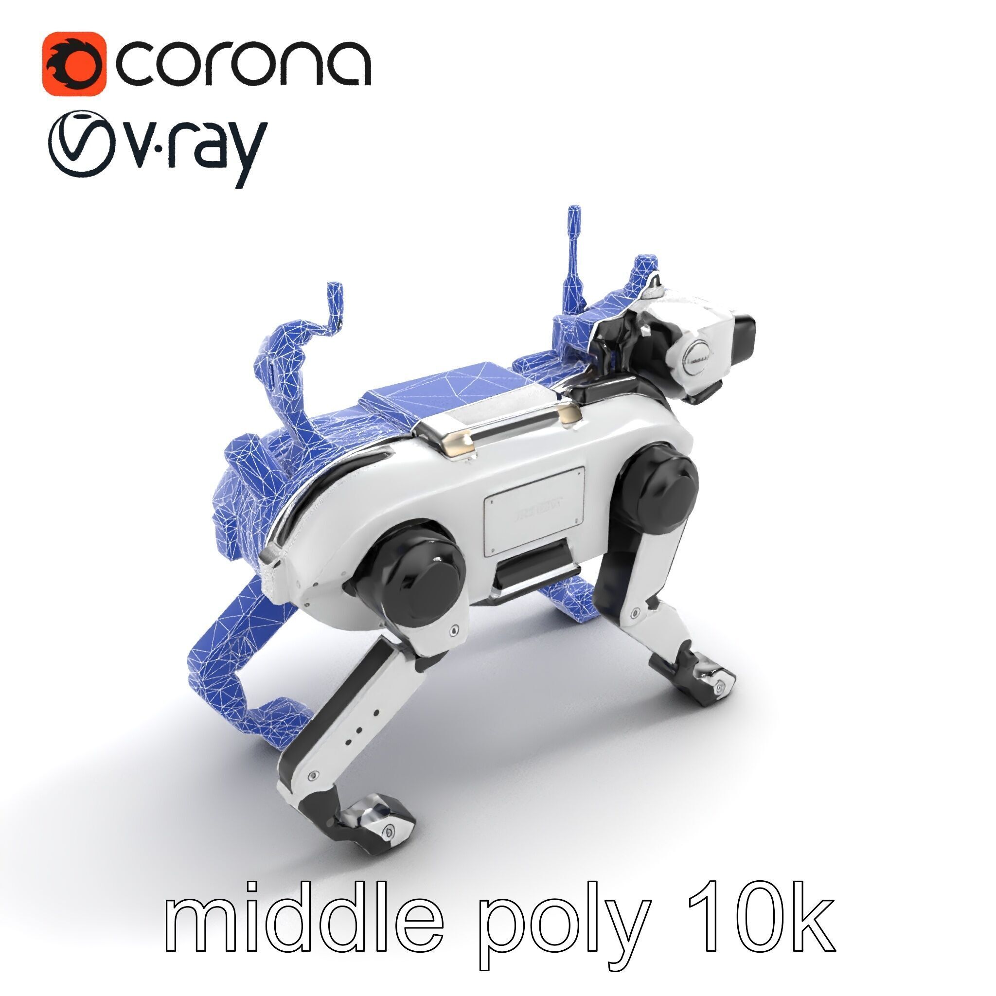 Explorer Robot Dog with Advanced Sensor model pack Low-poly 3D model_15