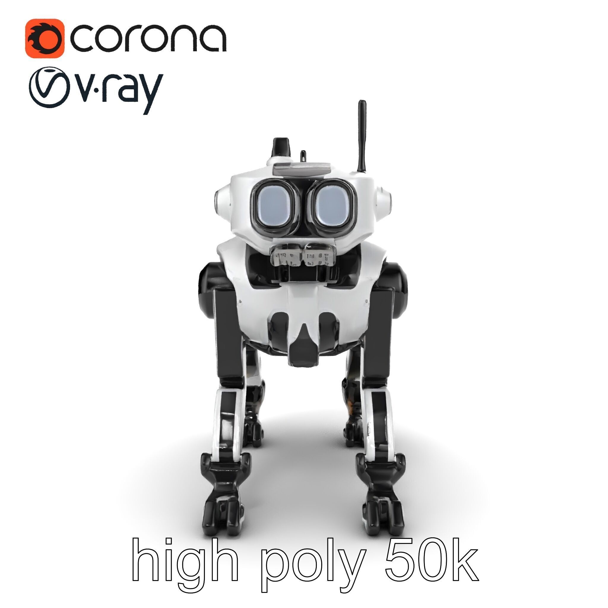 Explorer Robot Dog with Advanced Sensor model pack Low-poly 3D model_18