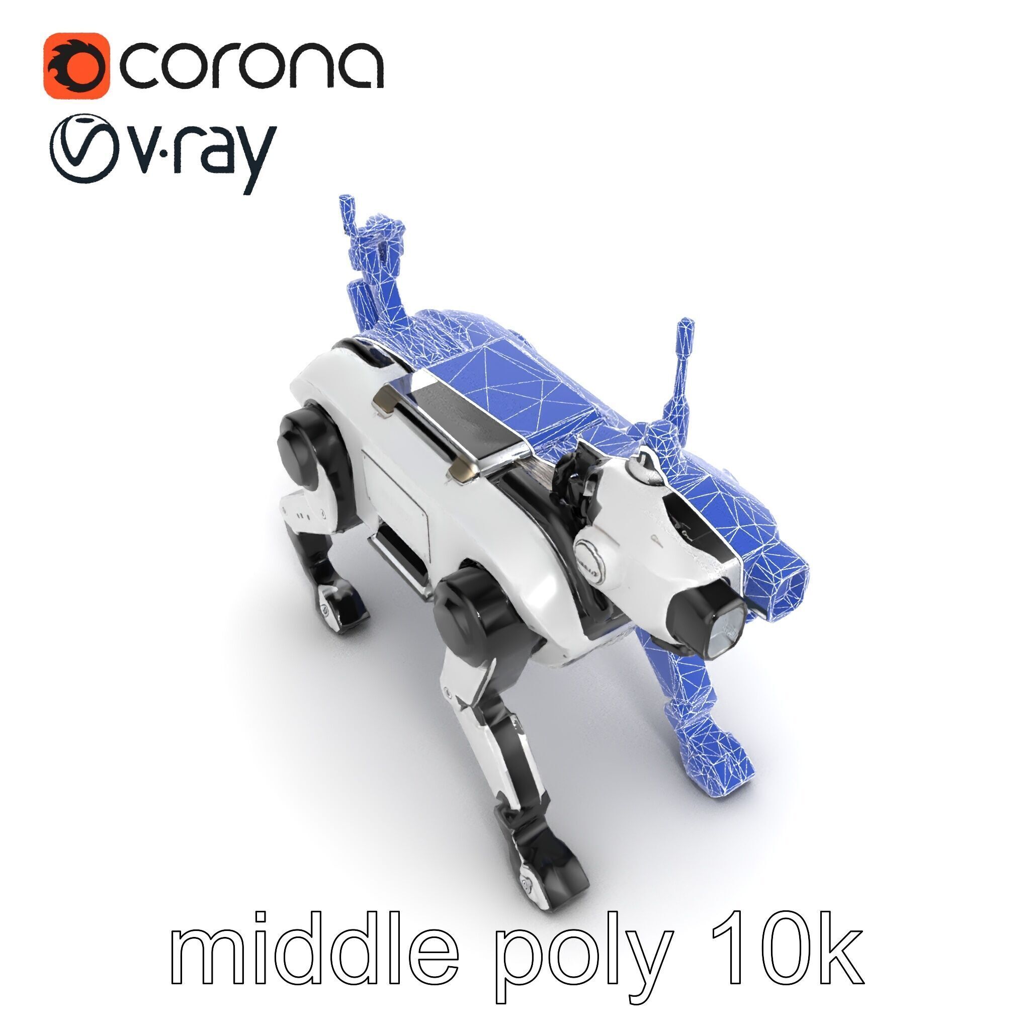 Explorer Robot Dog with Advanced Sensor model pack Low-poly 3D model_11