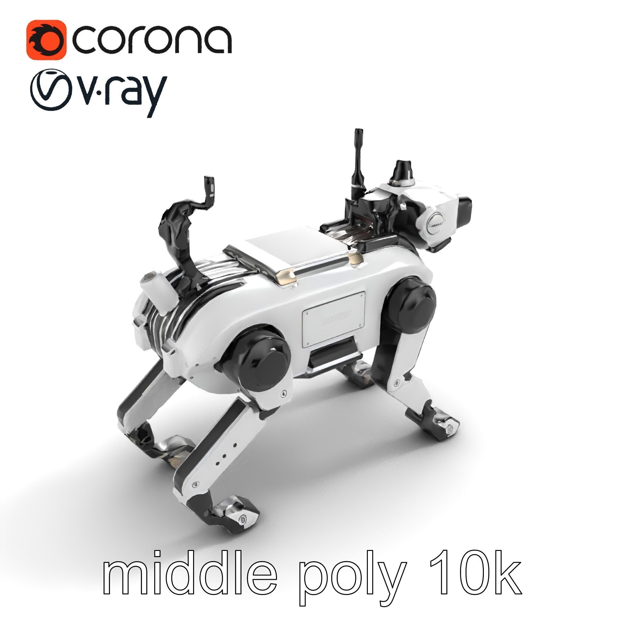 Explorer Robot Dog with Advanced Sensor model pack Low-poly 3D model_7