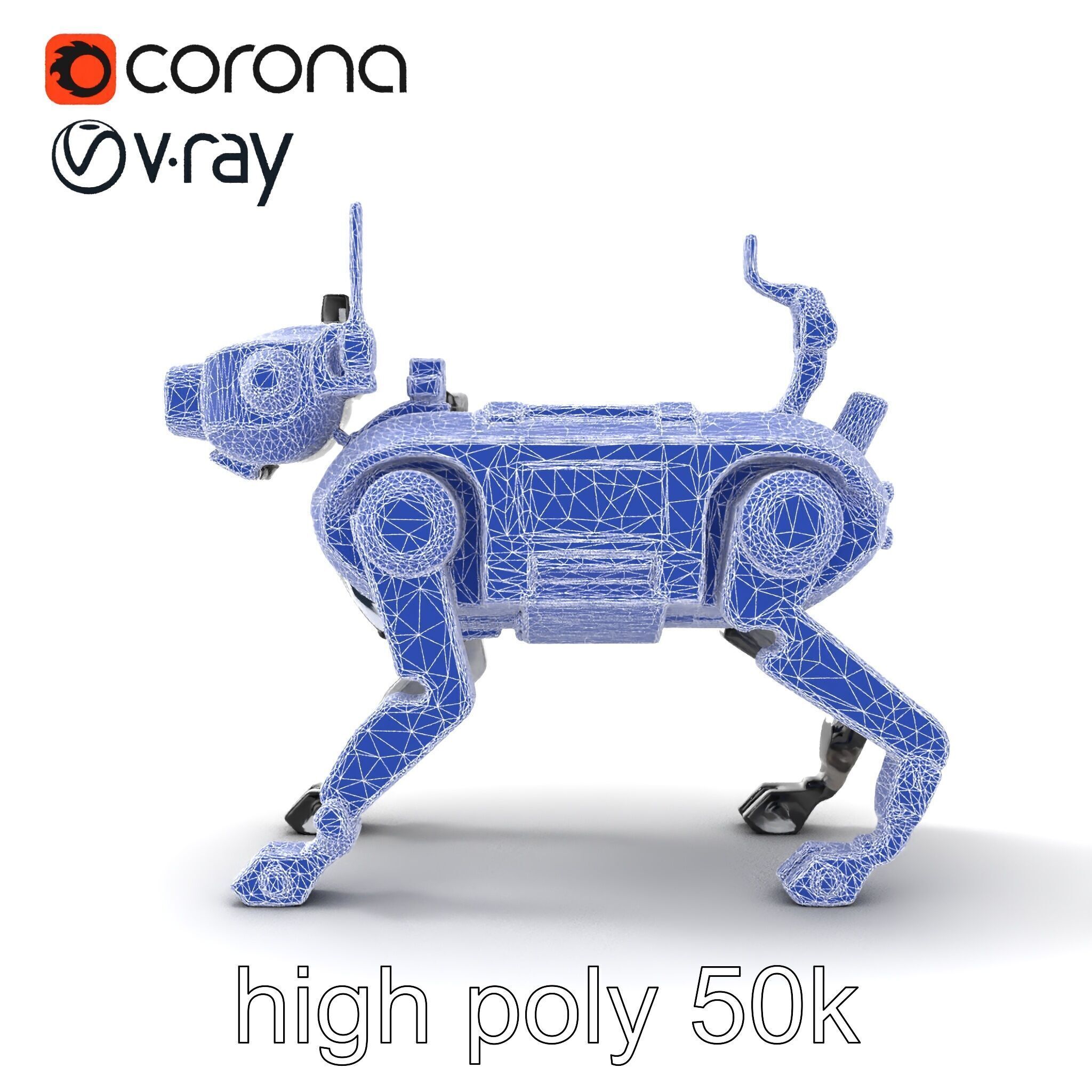 Explorer Robot Dog with Advanced Sensor model pack Low-poly 3D model_27