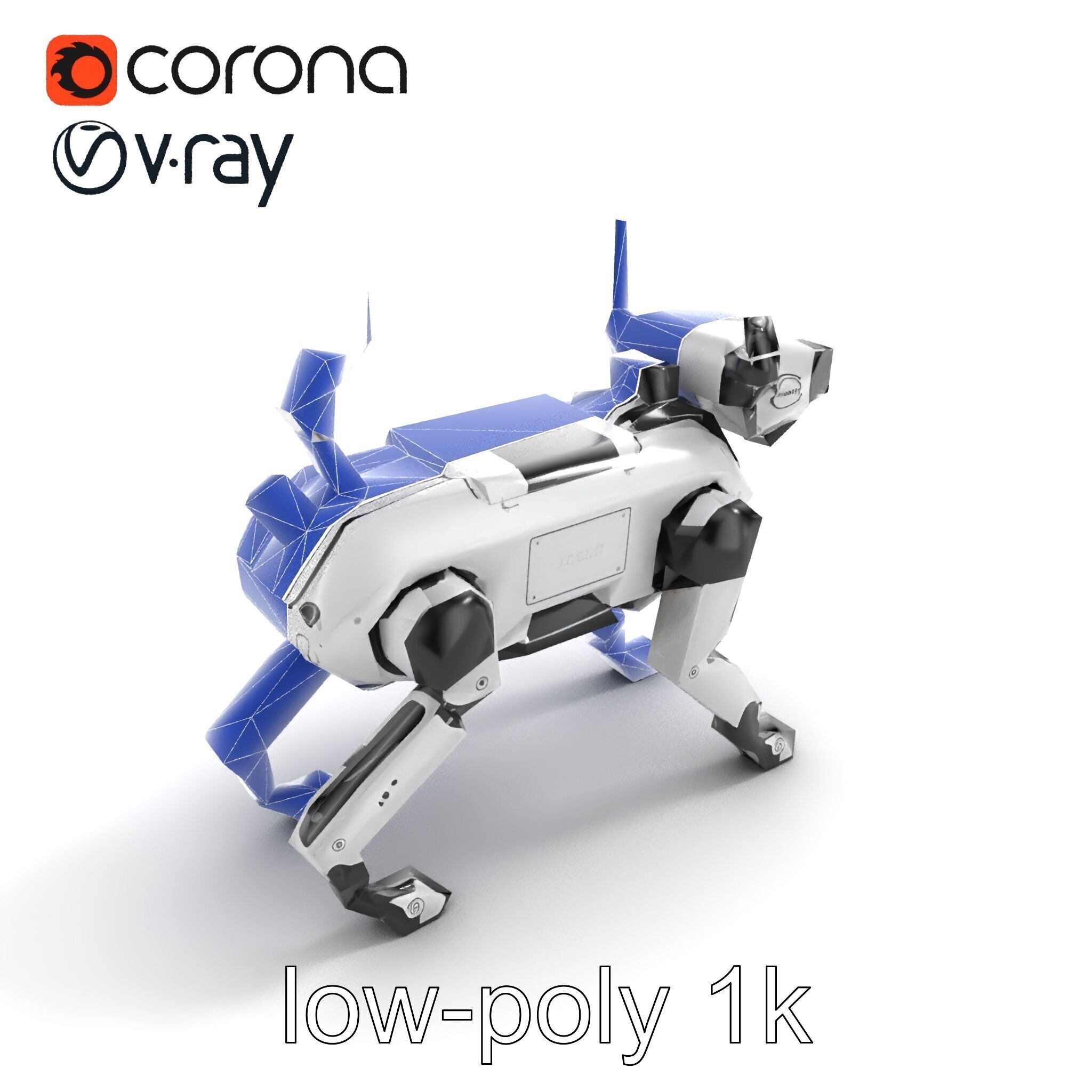Explorer Robot Dog with Advanced Sensor model pack Low-poly 3D model_29