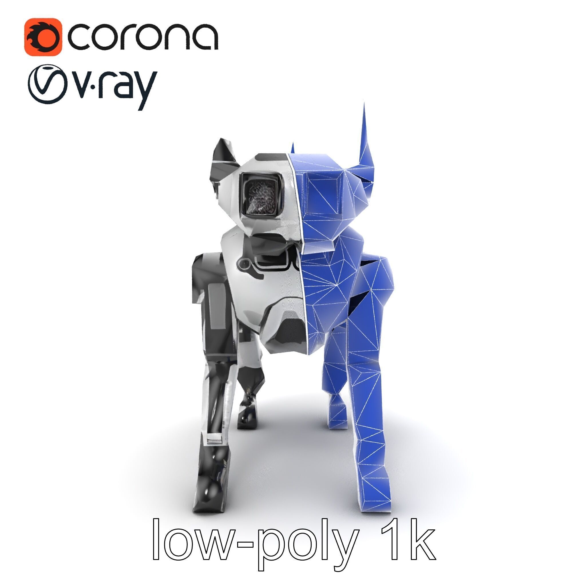 Explorer Robot Dog with Advanced Sensor model pack Low-poly 3D model_19