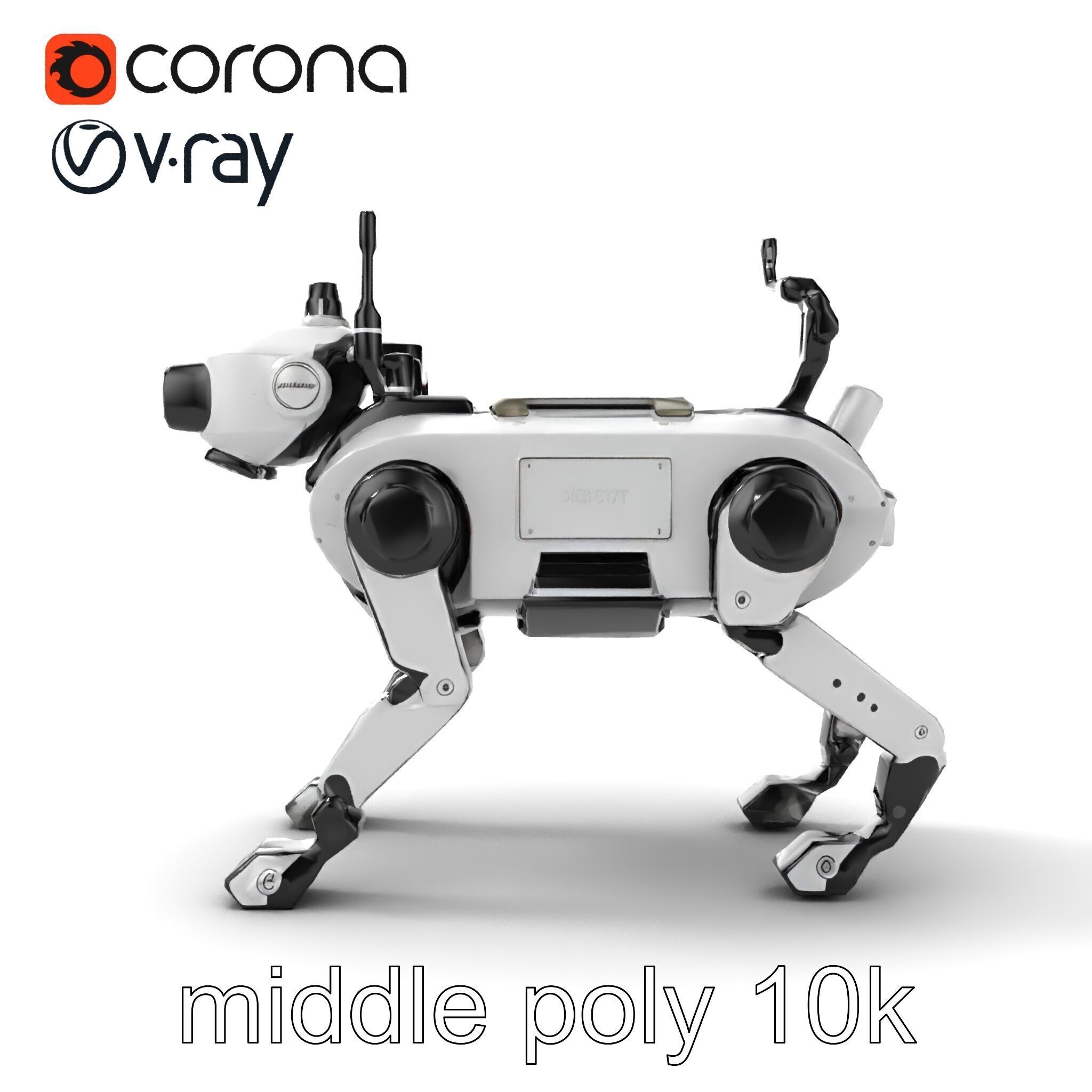 Explorer Robot Dog with Advanced Sensor model pack Low-poly 3D model_12