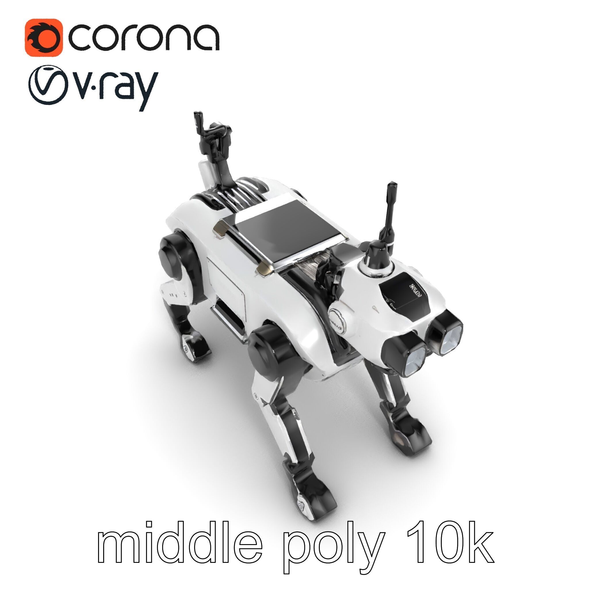 Explorer Robot Dog with Advanced Sensor model pack Low-poly 3D model_22