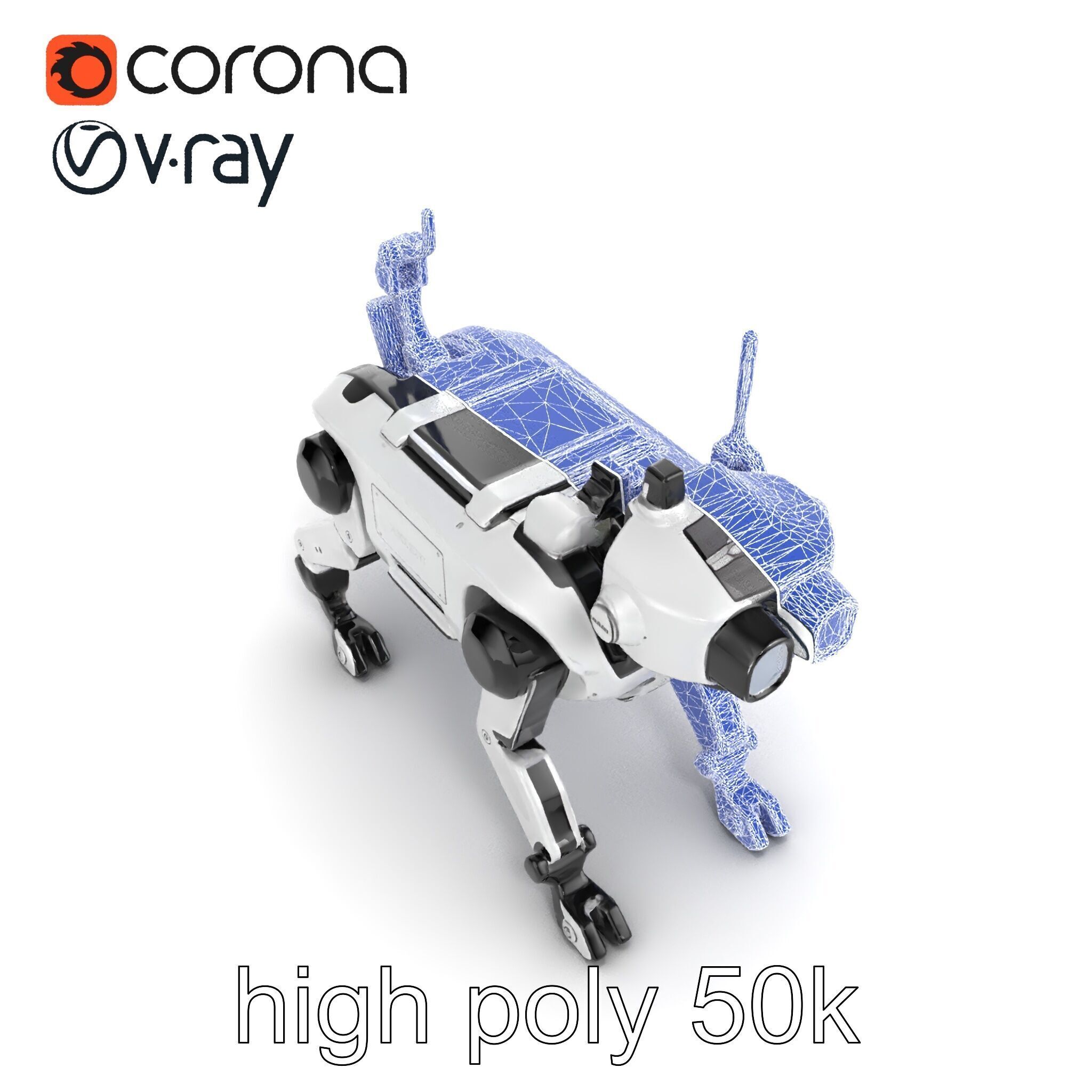 Explorer Robot Dog with Advanced Sensor model pack Low-poly 3D model_28