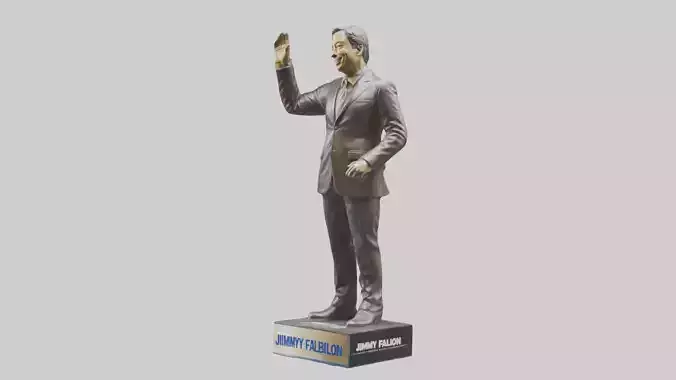 Jimmy Fallon statue model Low-poly 3D model