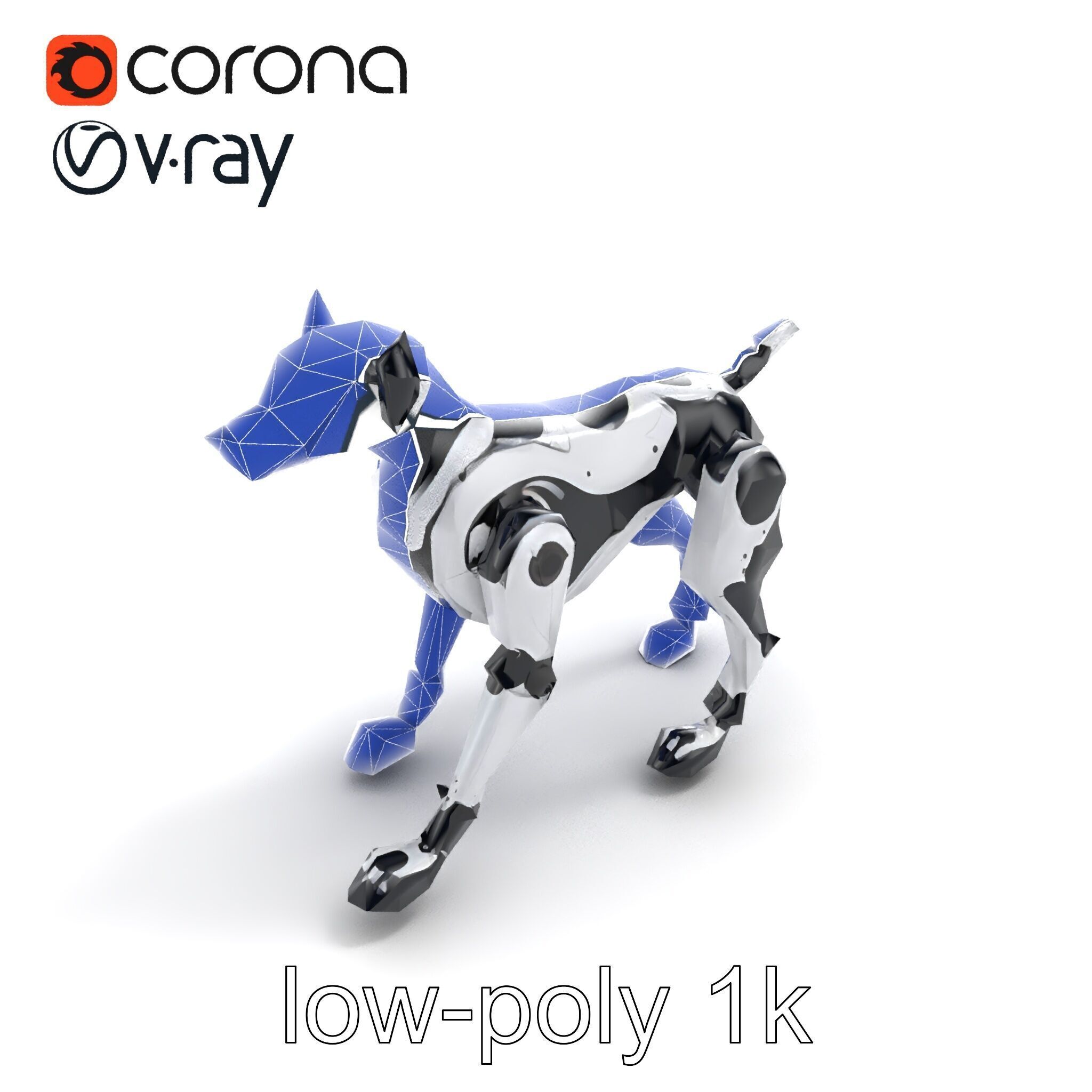 Sports Robot Dog Model Pack - Enhanced Agility and Speed Low-poly 3D model_12