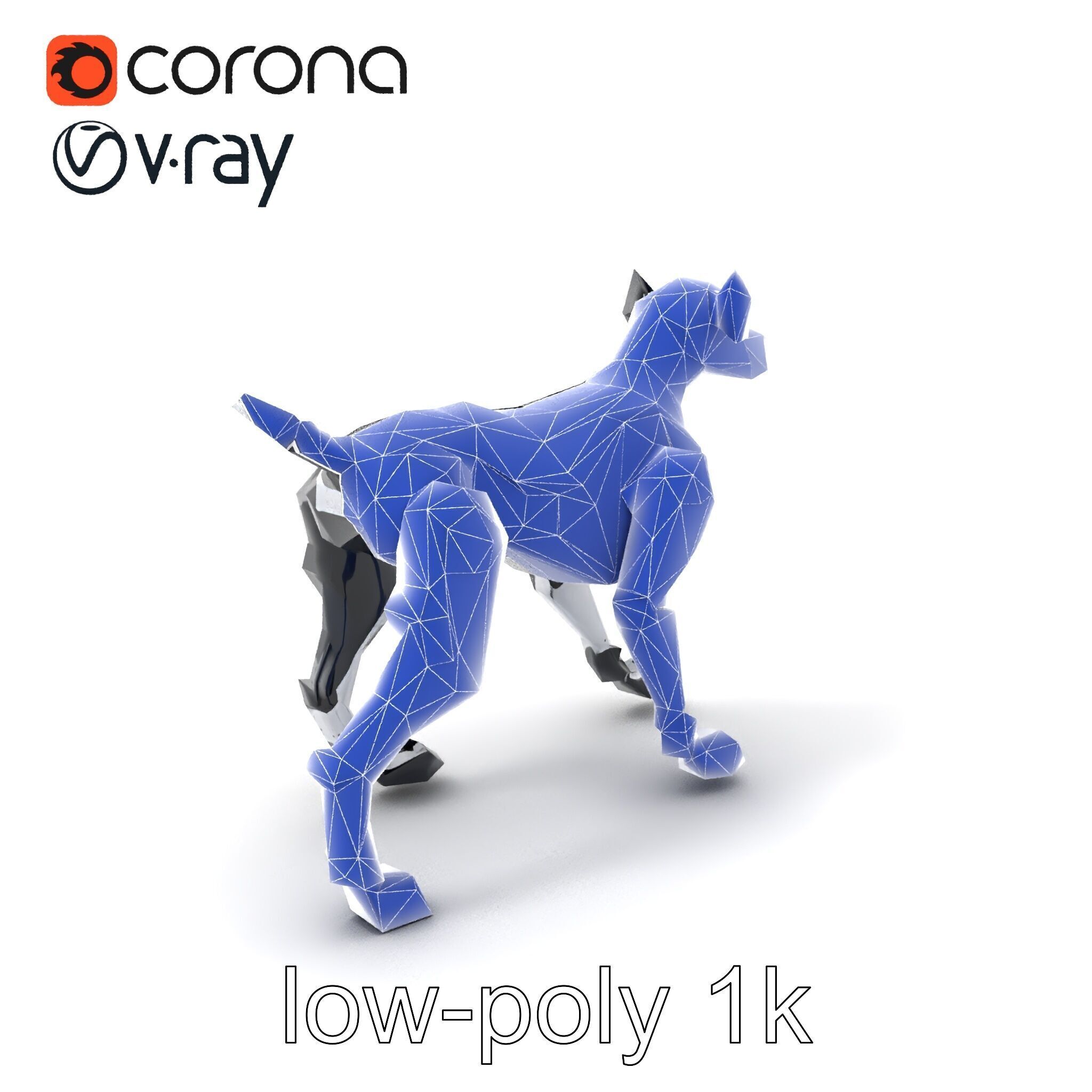 Sports Robot Dog Model Pack - Enhanced Agility and Speed Low-poly 3D model_6