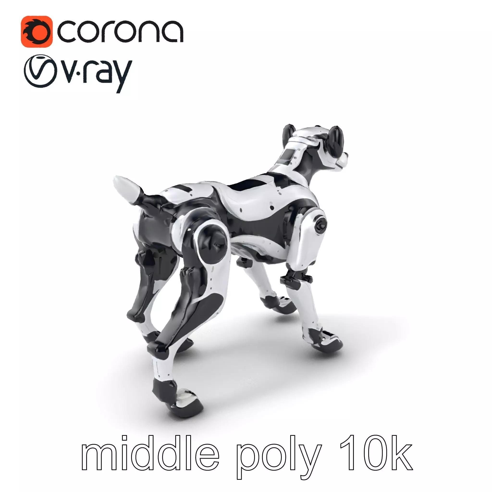 Sports Robot Dog Model Pack - Enhanced Agility and Speed Low-poly 3D model_0