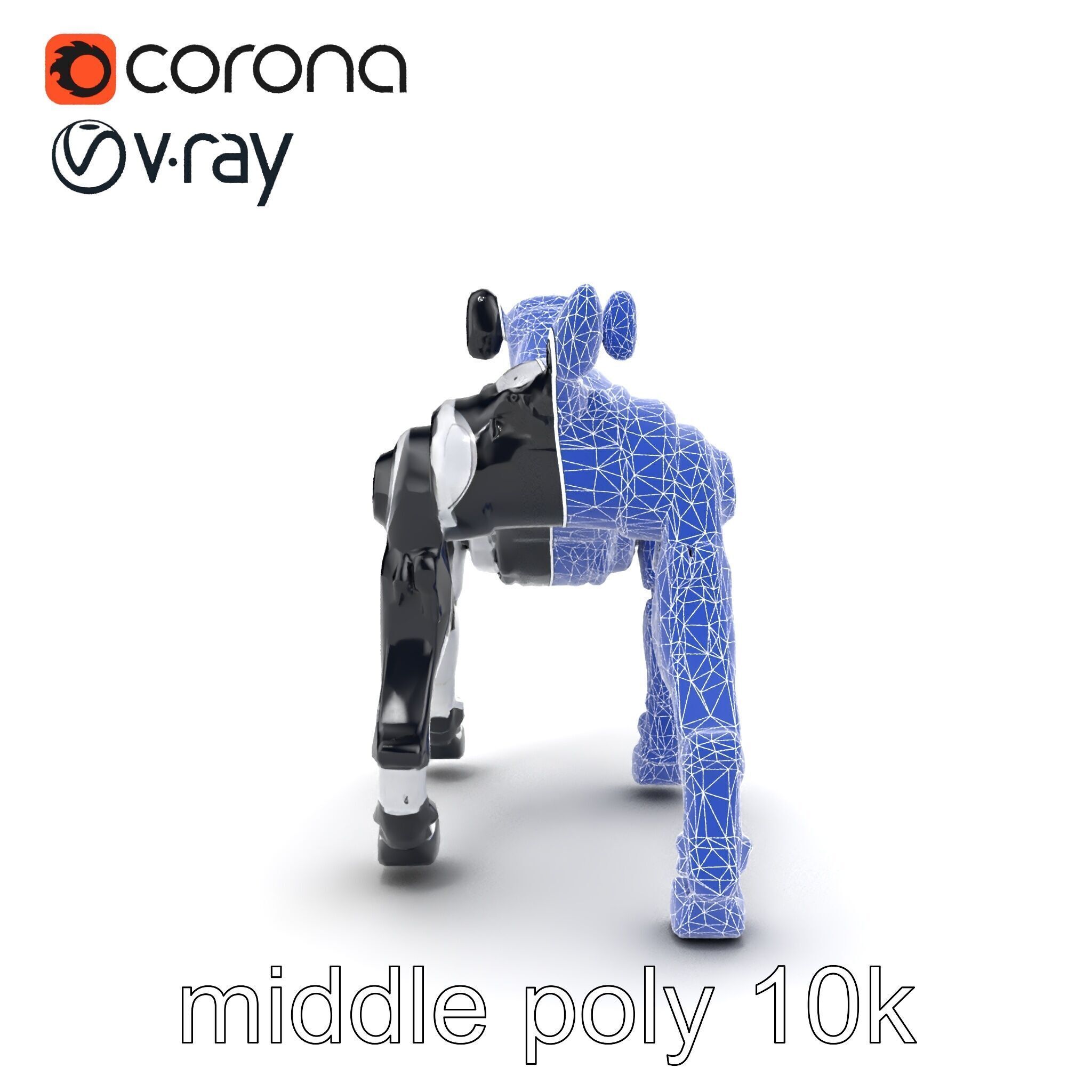 Sports Robot Dog Model Pack - Enhanced Agility and Speed Low-poly 3D model_17