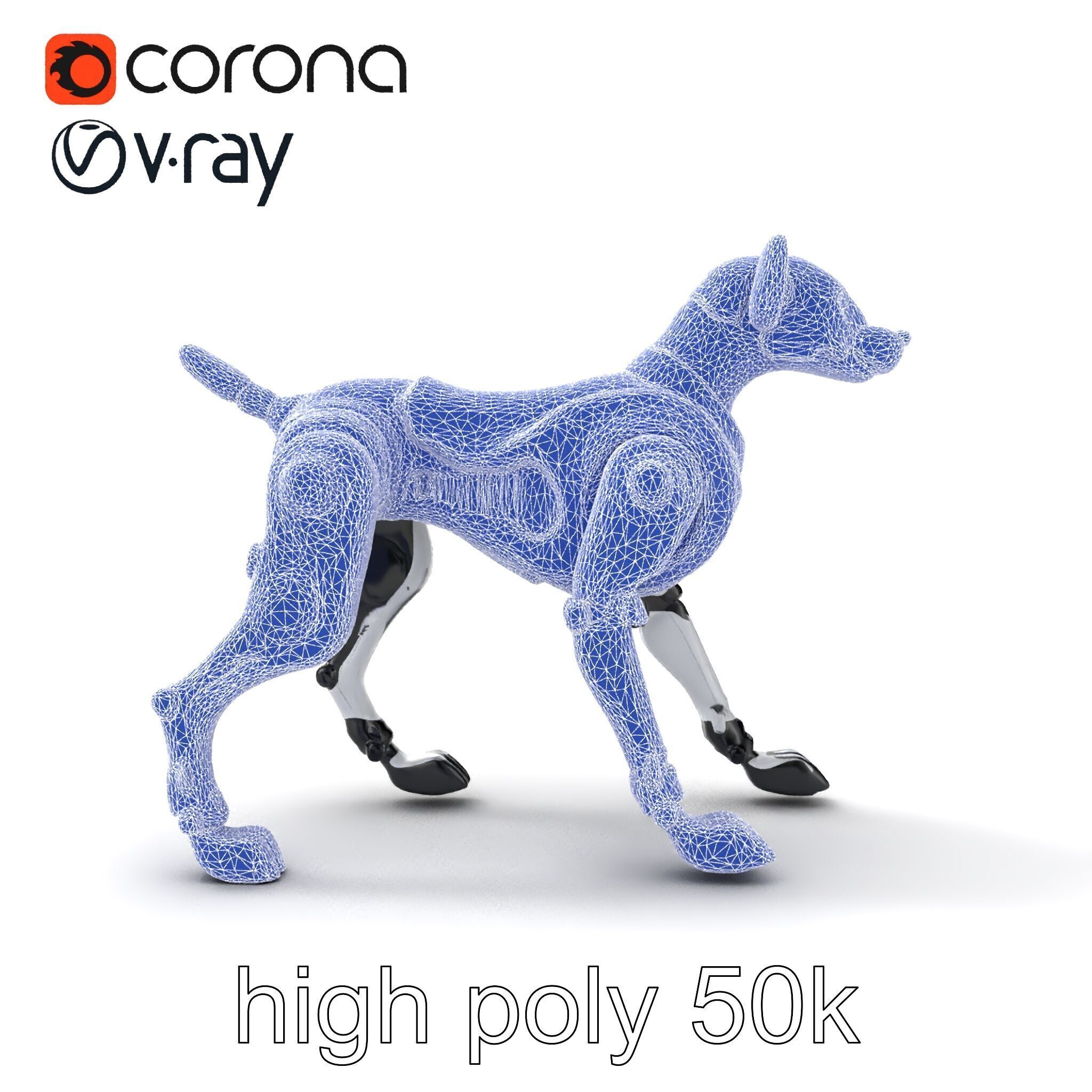 Sports Robot Dog Model Pack - Enhanced Agility and Speed Low-poly 3D model_20