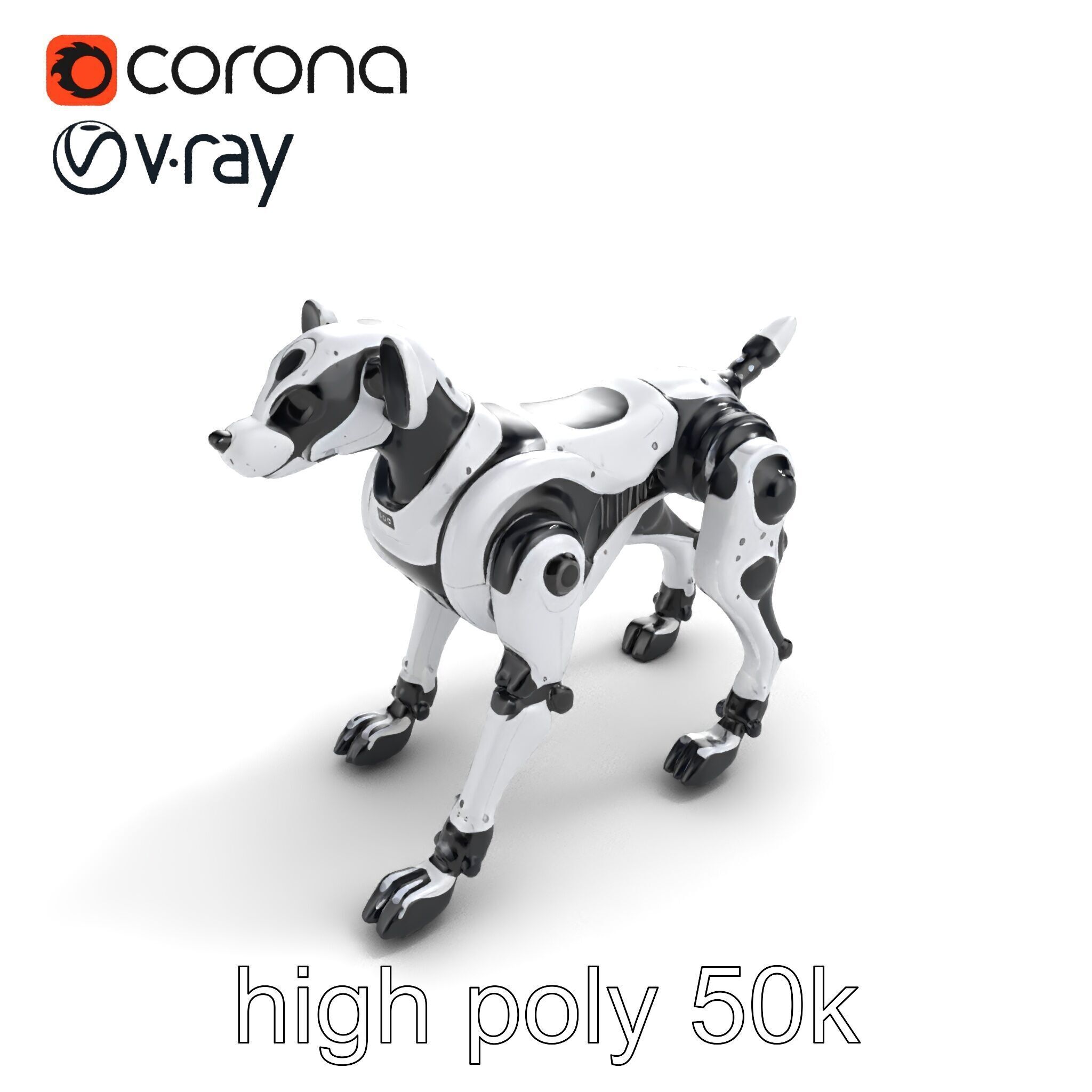 Sports Robot Dog Model Pack - Enhanced Agility and Speed Low-poly 3D model_9