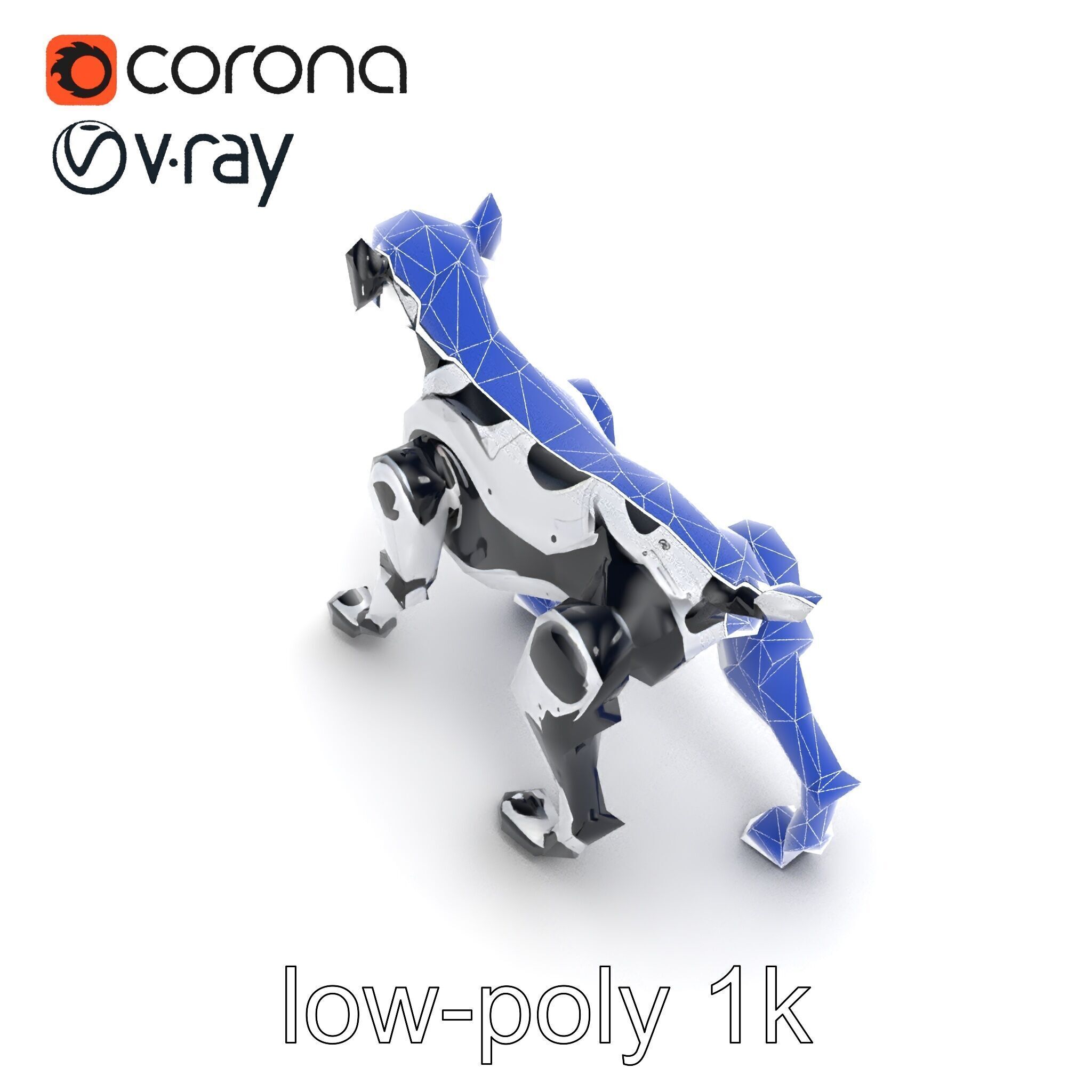 Sports Robot Dog Model Pack - Enhanced Agility and Speed Low-poly 3D model_26