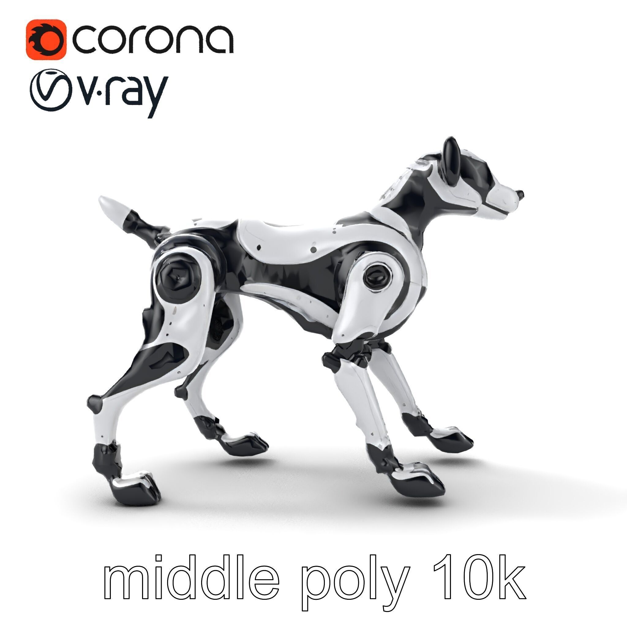 Sports Robot Dog Model Pack - Enhanced Agility and Speed Low-poly 3D model_18