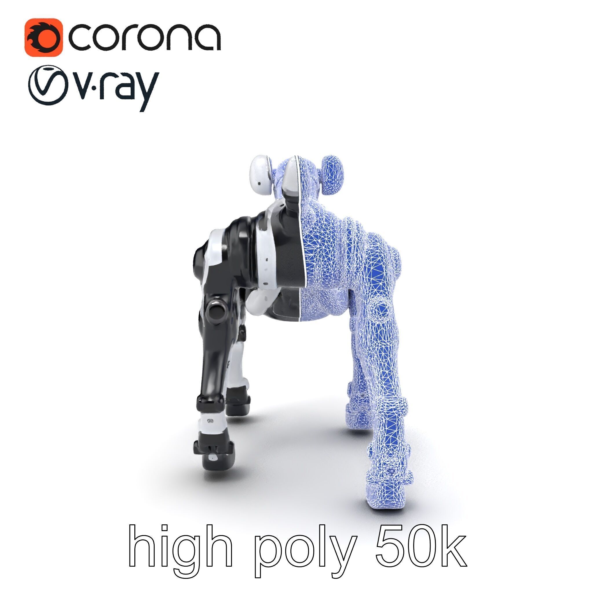 Sports Robot Dog Model Pack - Enhanced Agility and Speed Low-poly 3D model_14