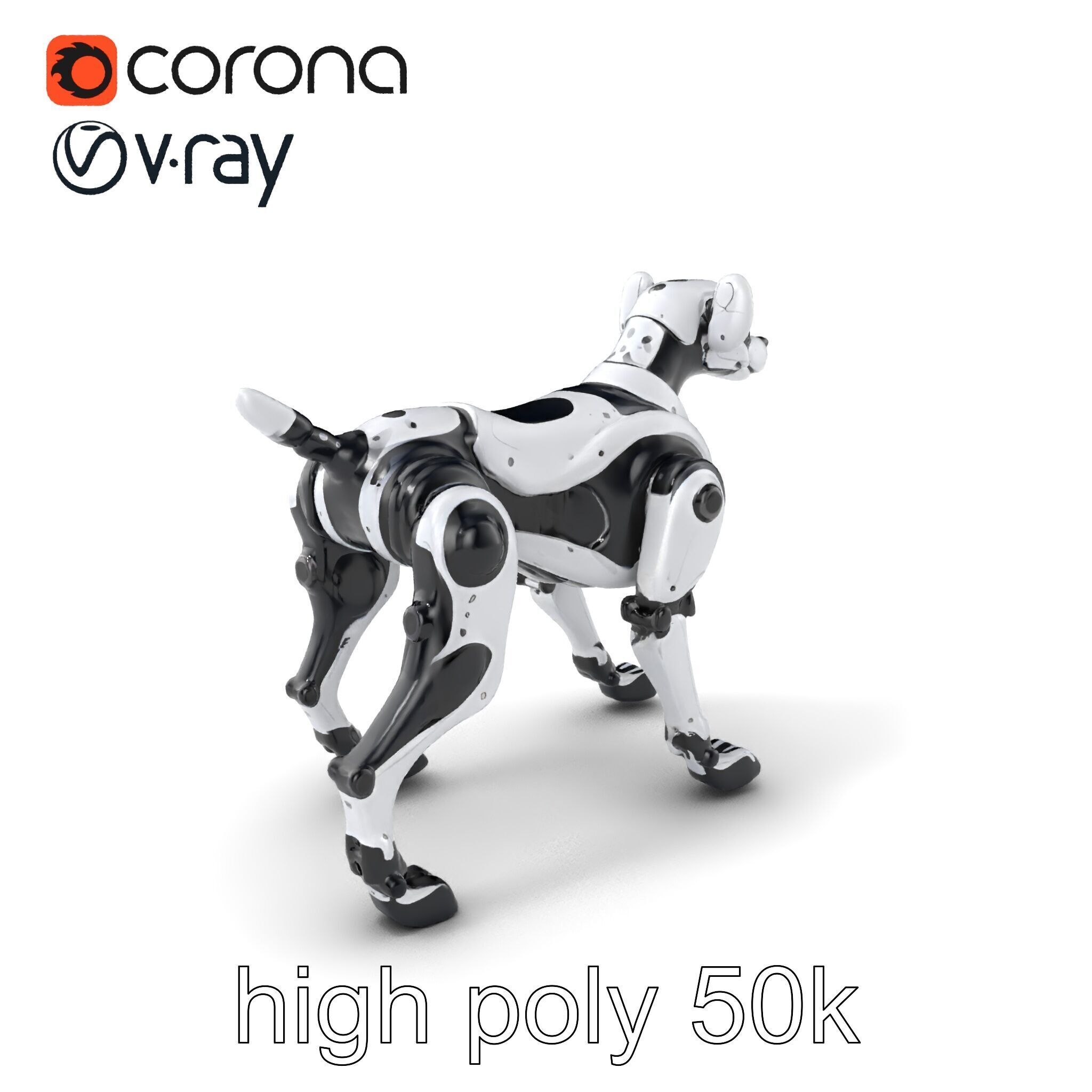 Sports Robot Dog Model Pack - Enhanced Agility and Speed Low-poly 3D model_2