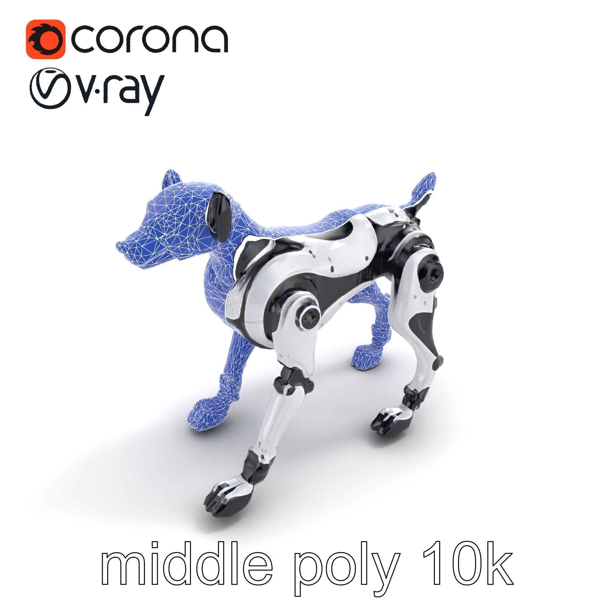 Sports Robot Dog Model Pack - Enhanced Agility and Speed Low-poly 3D model_10