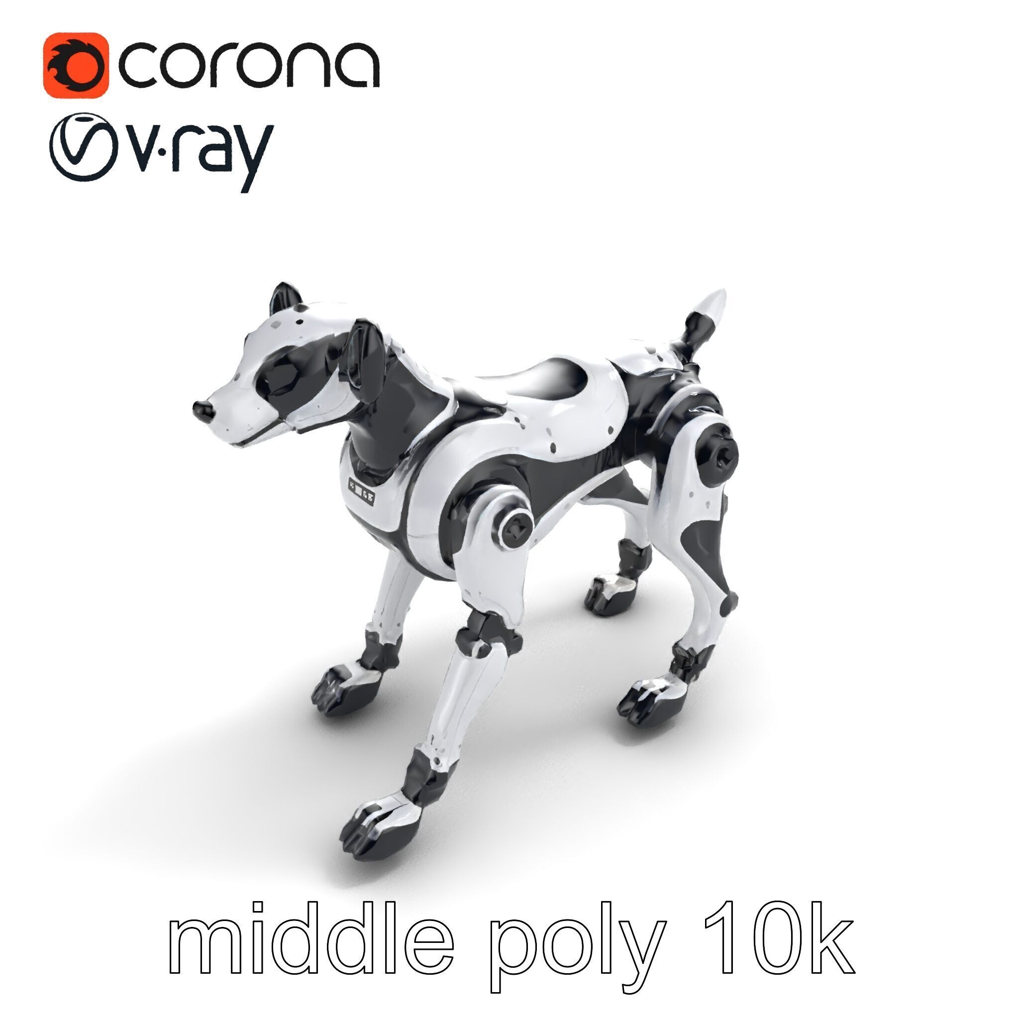 Sports Robot Dog Model Pack - Enhanced Agility and Speed Low-poly 3D model_7