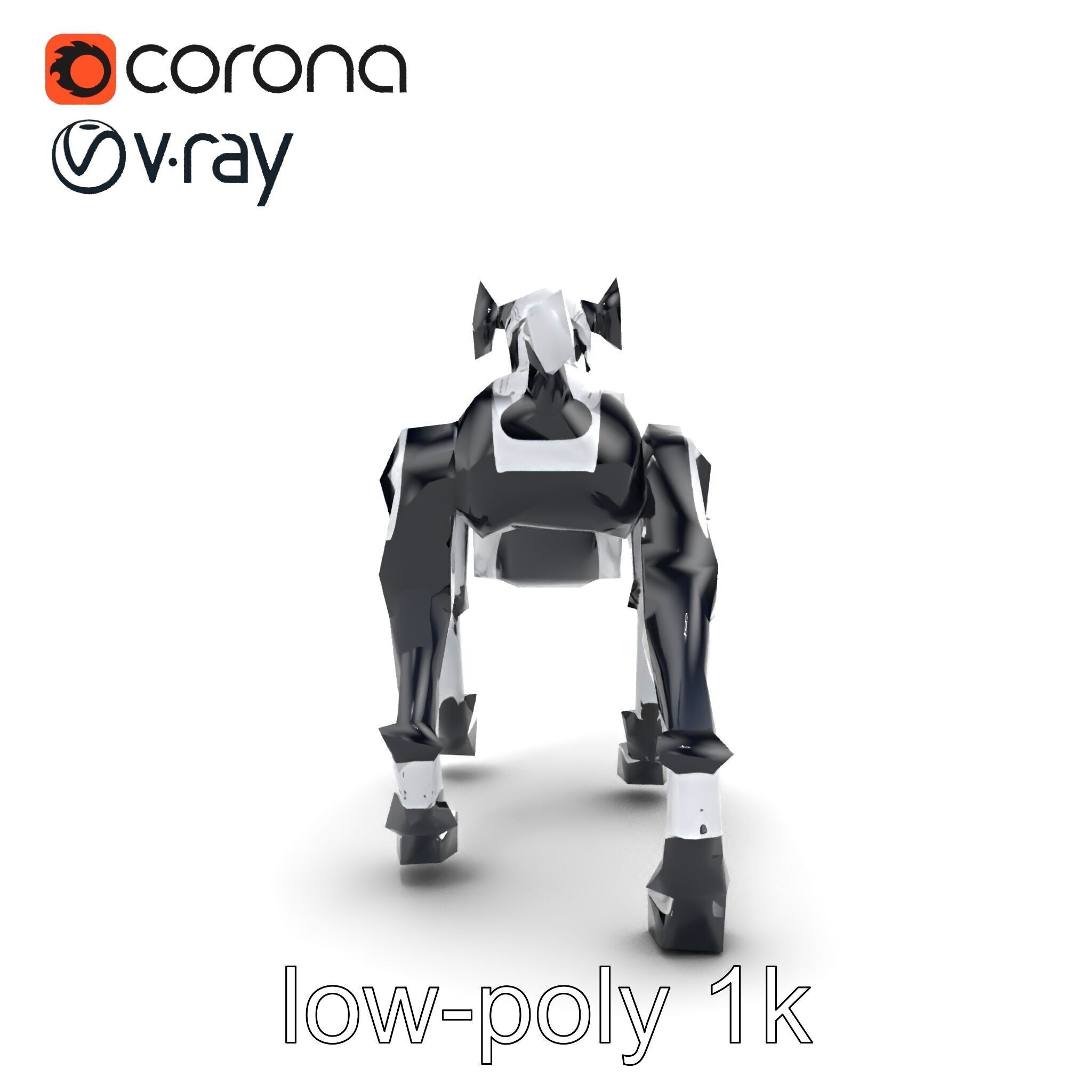 Sports Robot Dog Model Pack - Enhanced Agility and Speed Low-poly 3D model_28