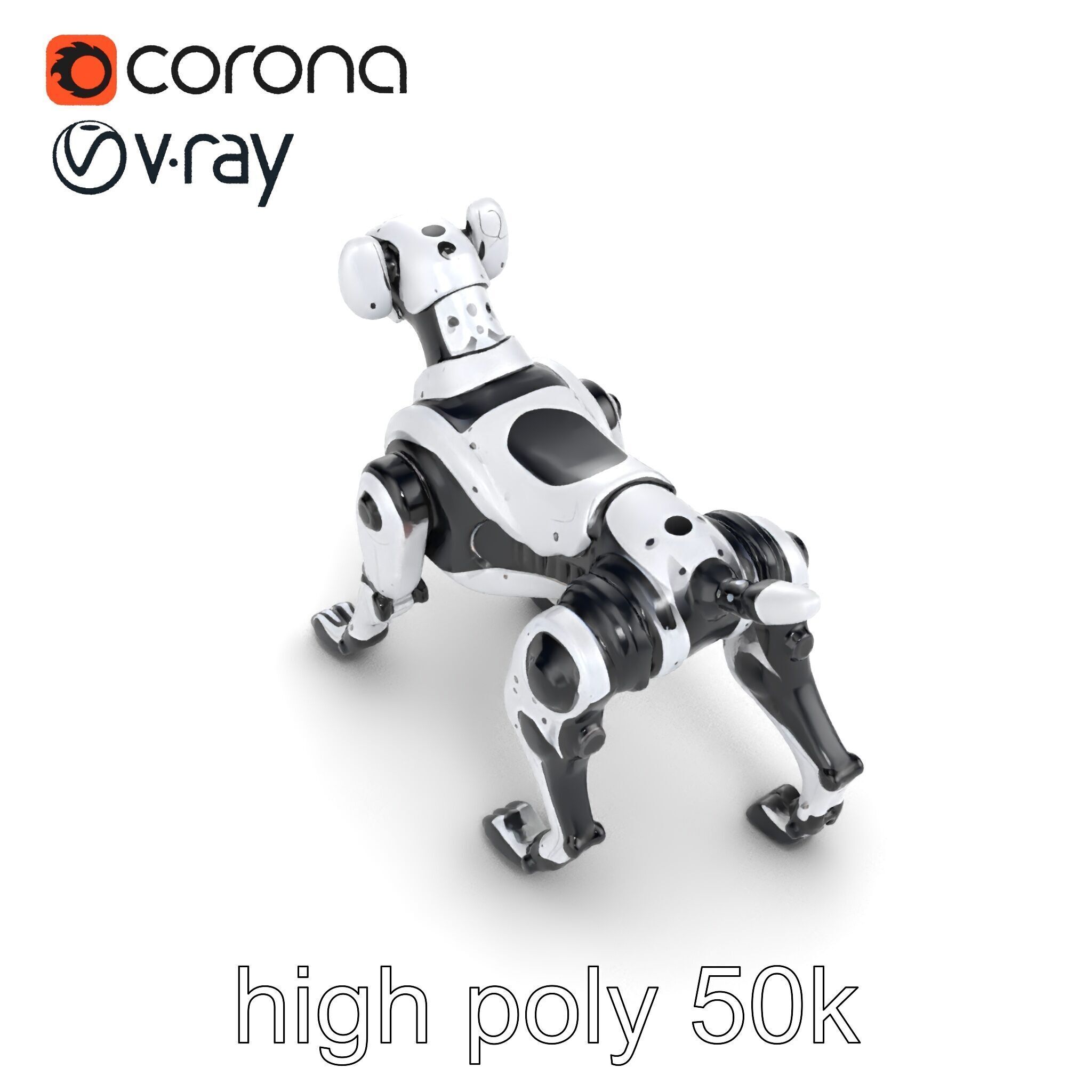 Sports Robot Dog Model Pack - Enhanced Agility and Speed Low-poly 3D model_19