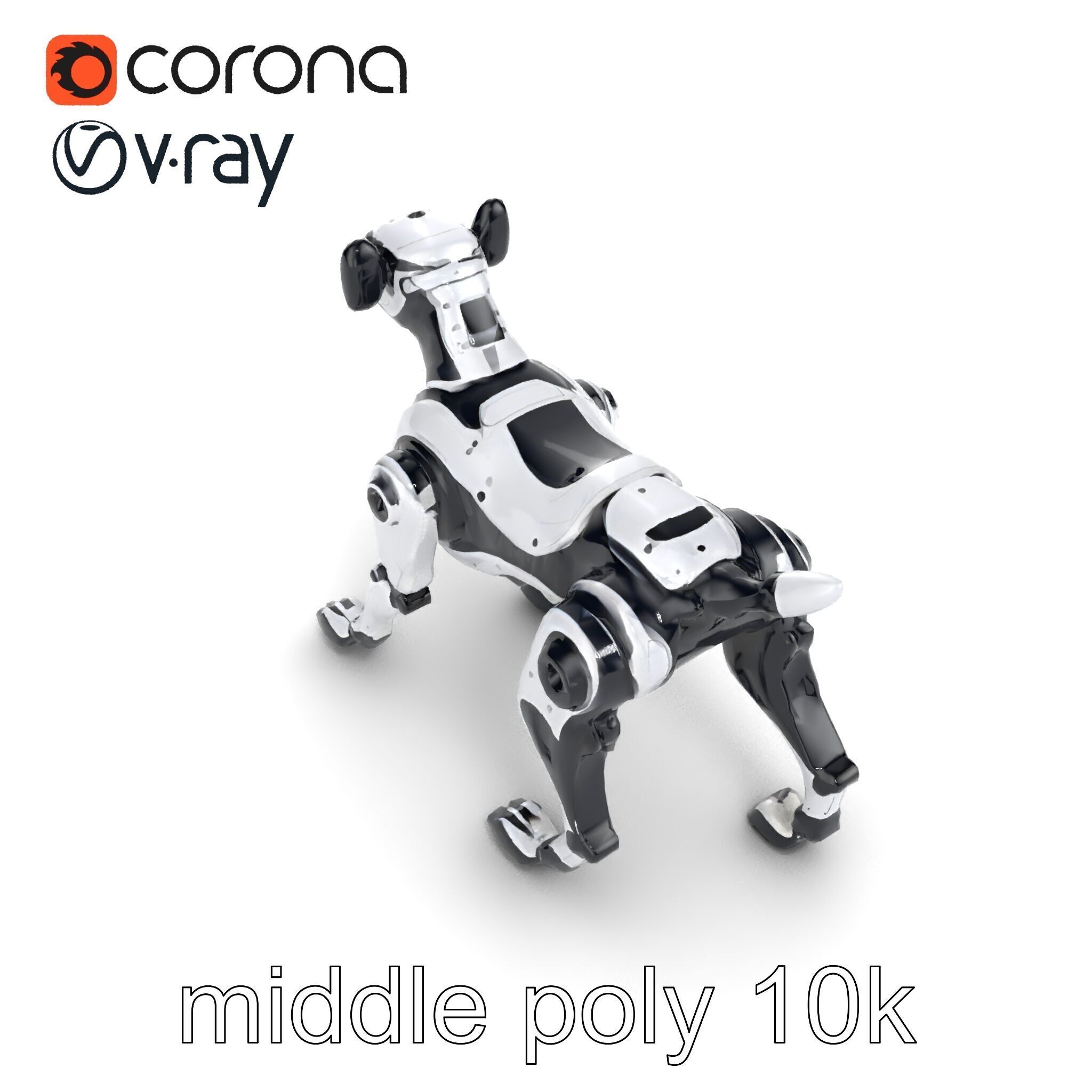 Sports Robot Dog Model Pack - Enhanced Agility and Speed Low-poly 3D model_27