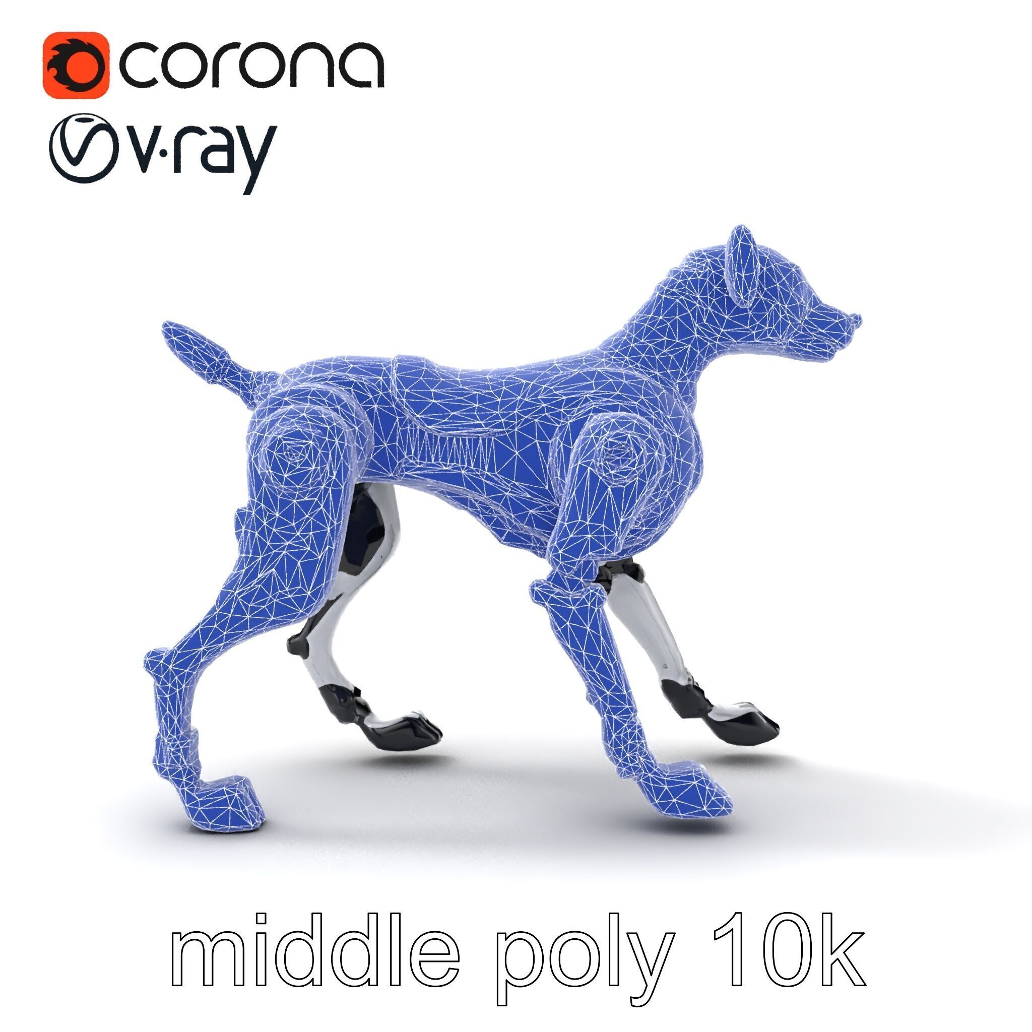 Sports Robot Dog Model Pack - Enhanced Agility and Speed Low-poly 3D model_24
