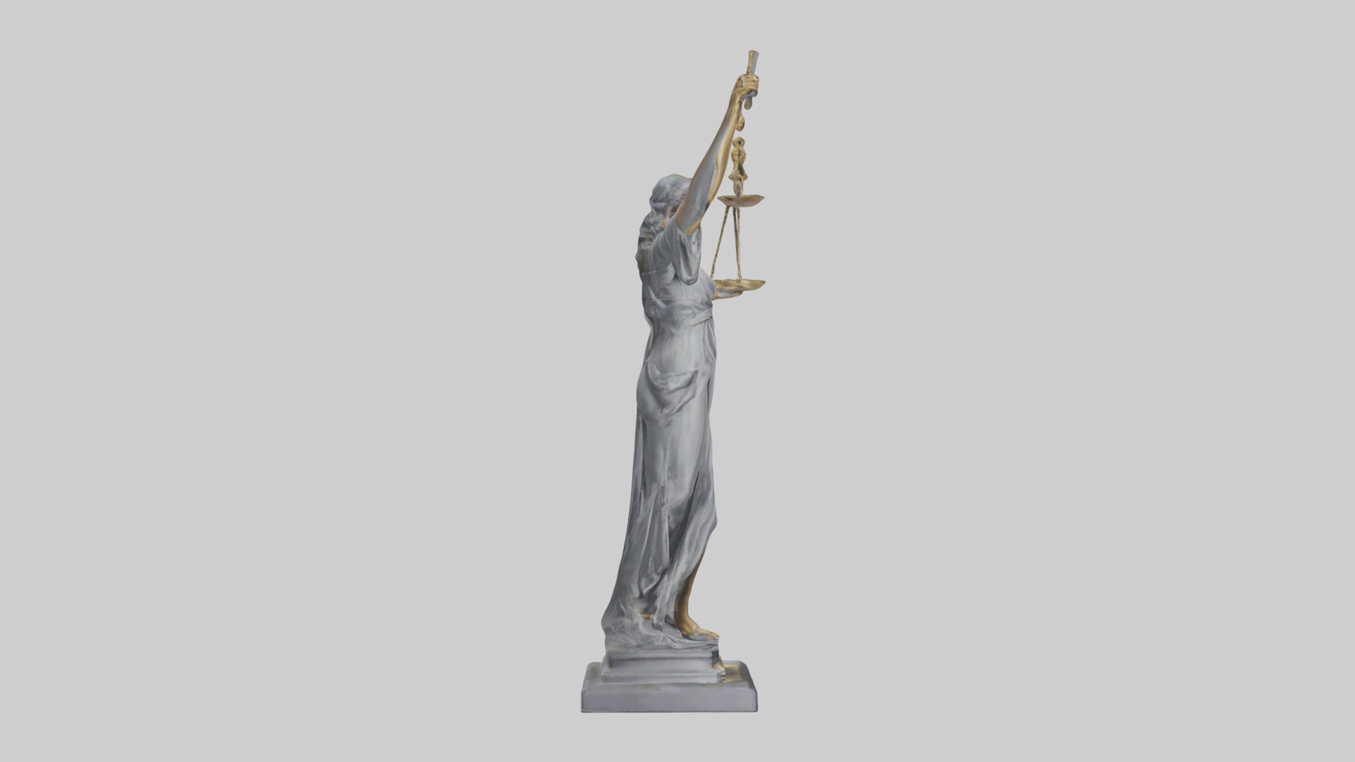 Justice Lady statue model Low-poly 3D model_13