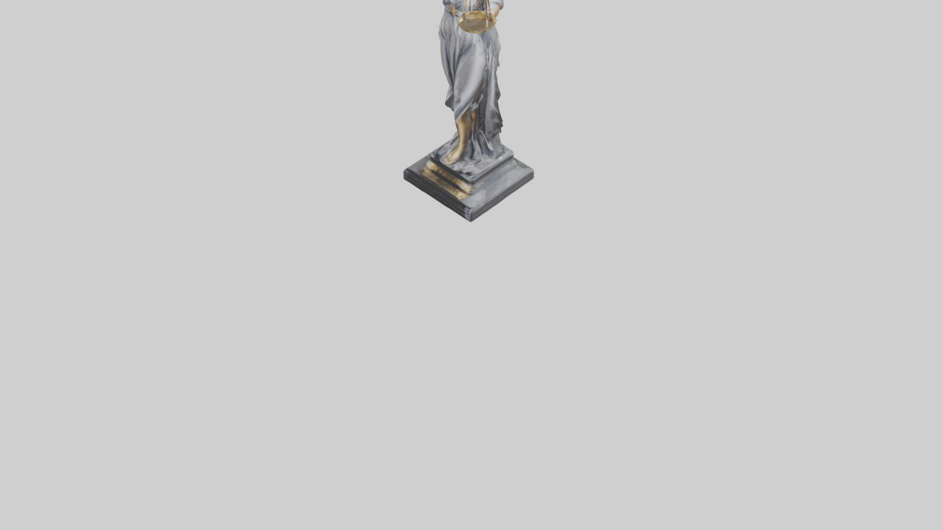 Justice Lady statue model Low-poly 3D model_8