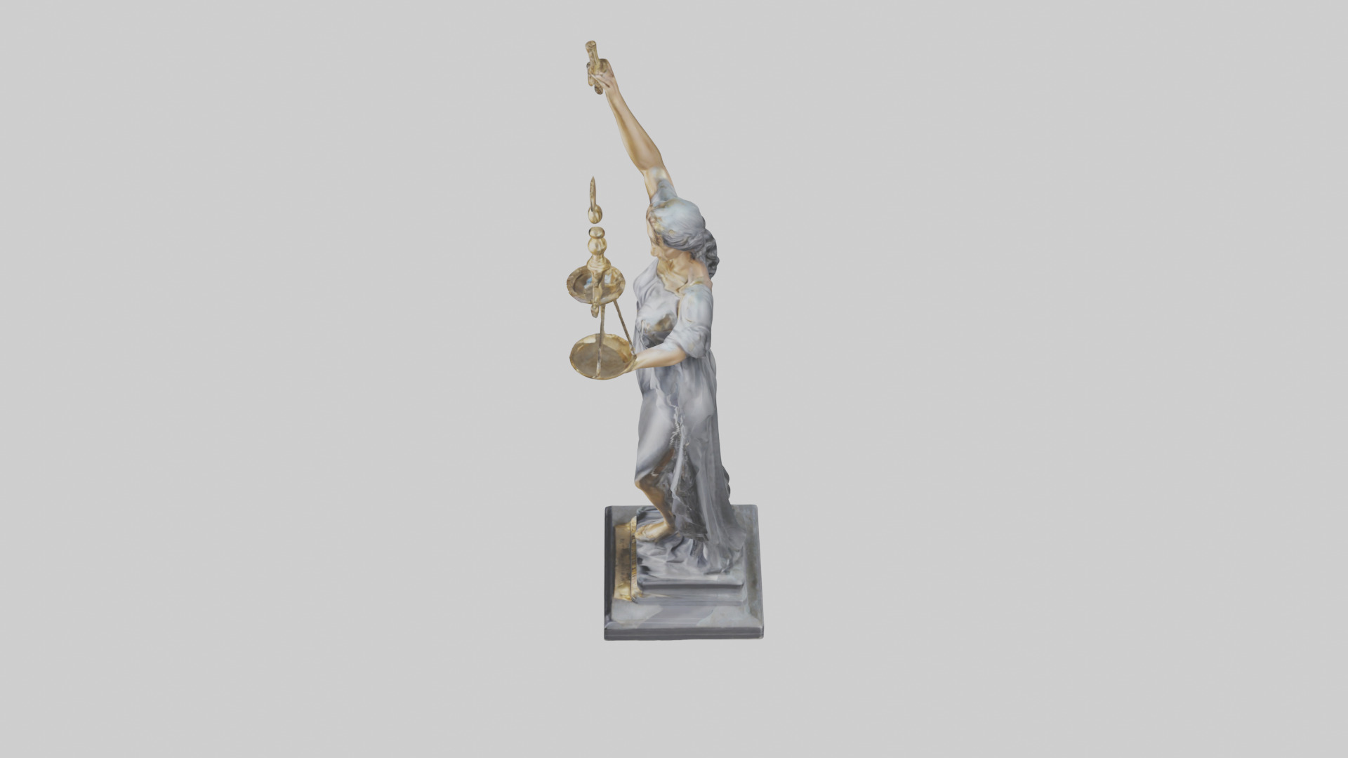 Justice Lady statue model Low-poly 3D model_17