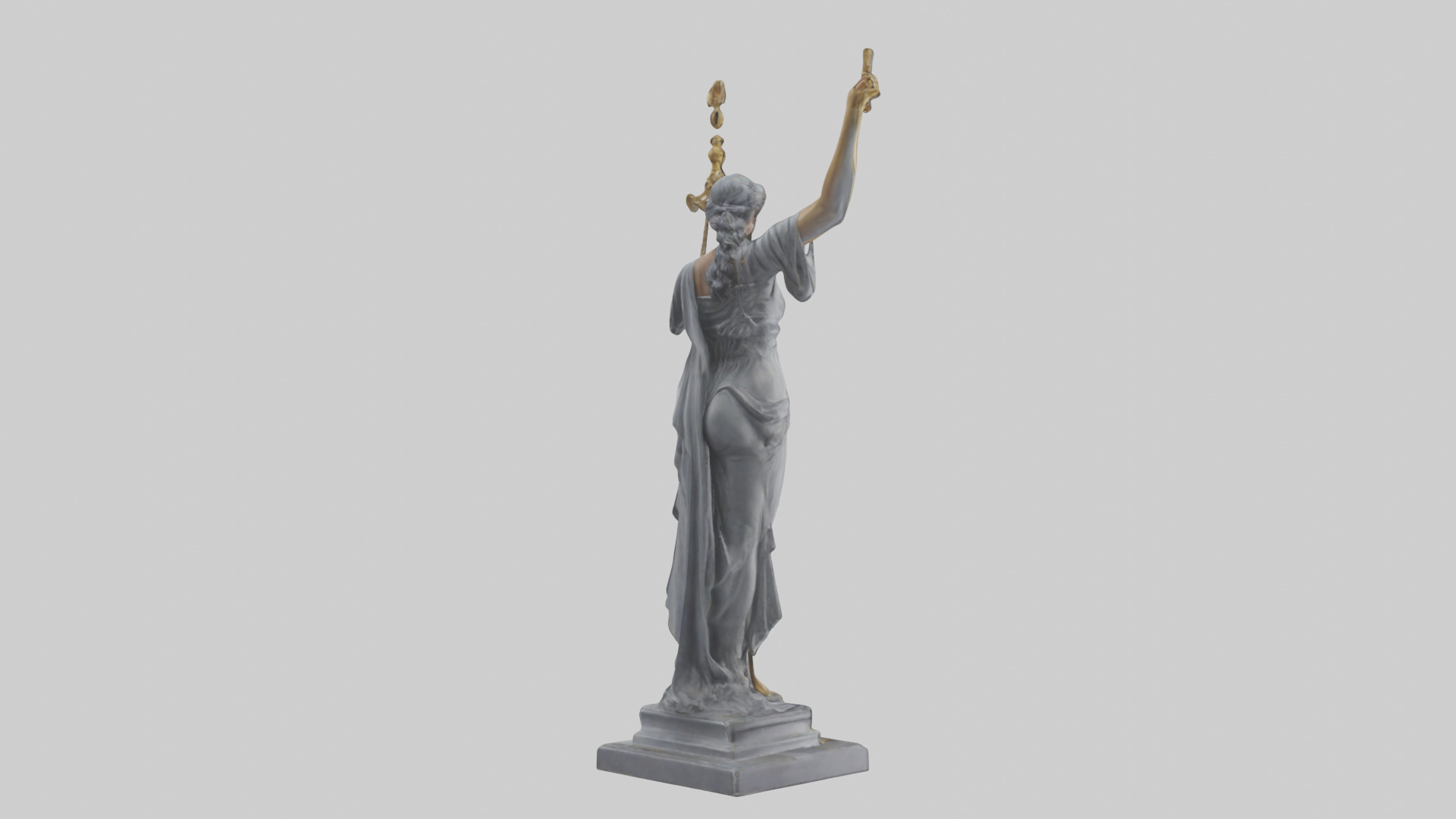 Justice Lady statue model Low-poly 3D model_5