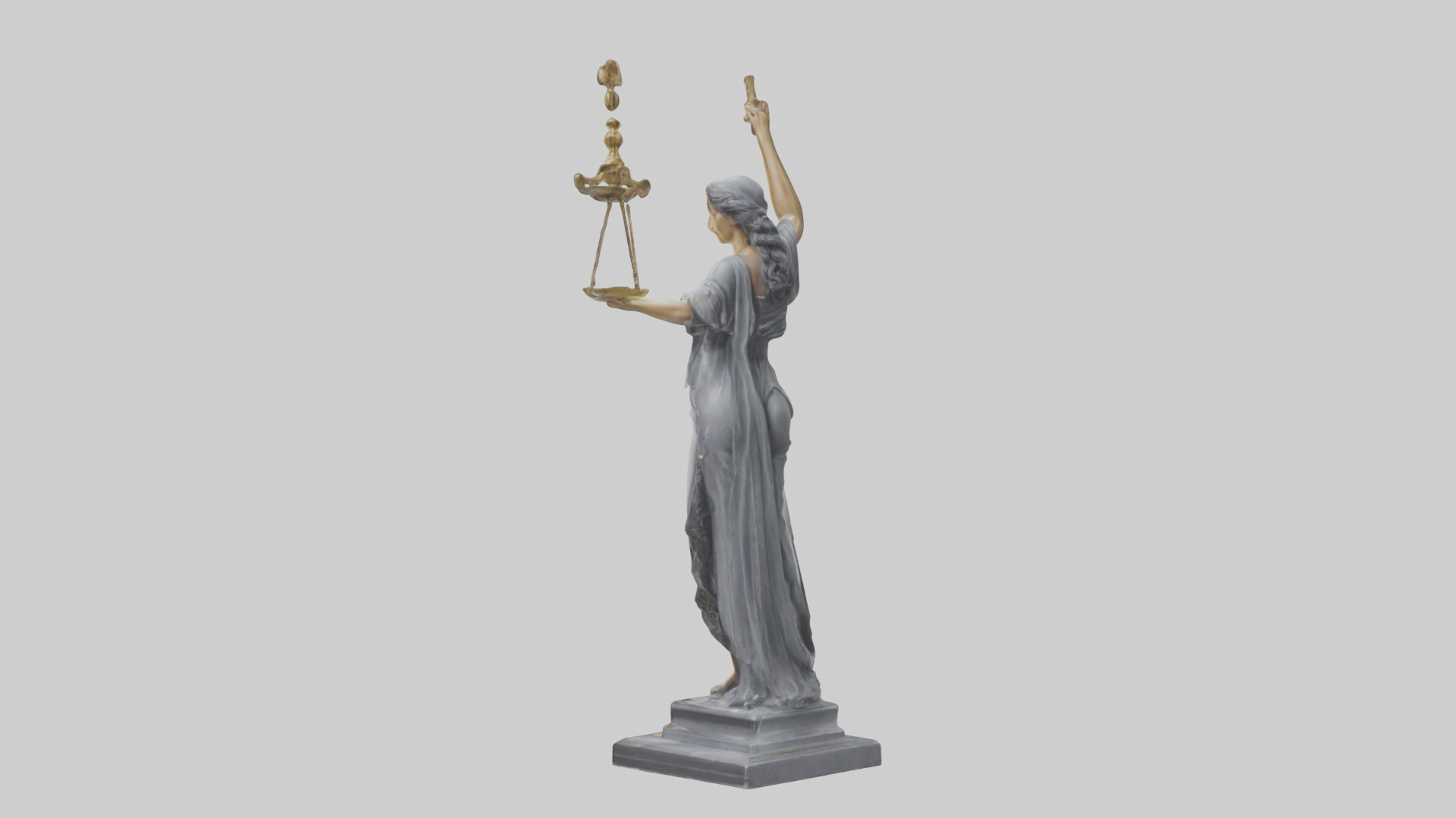 Justice Lady statue model Low-poly 3D model_4