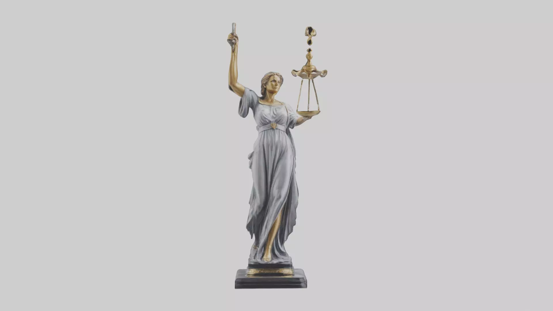 Justice Lady statue model Low-poly 3D model_0