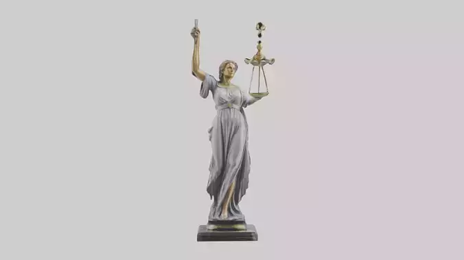 Justice Lady statue model