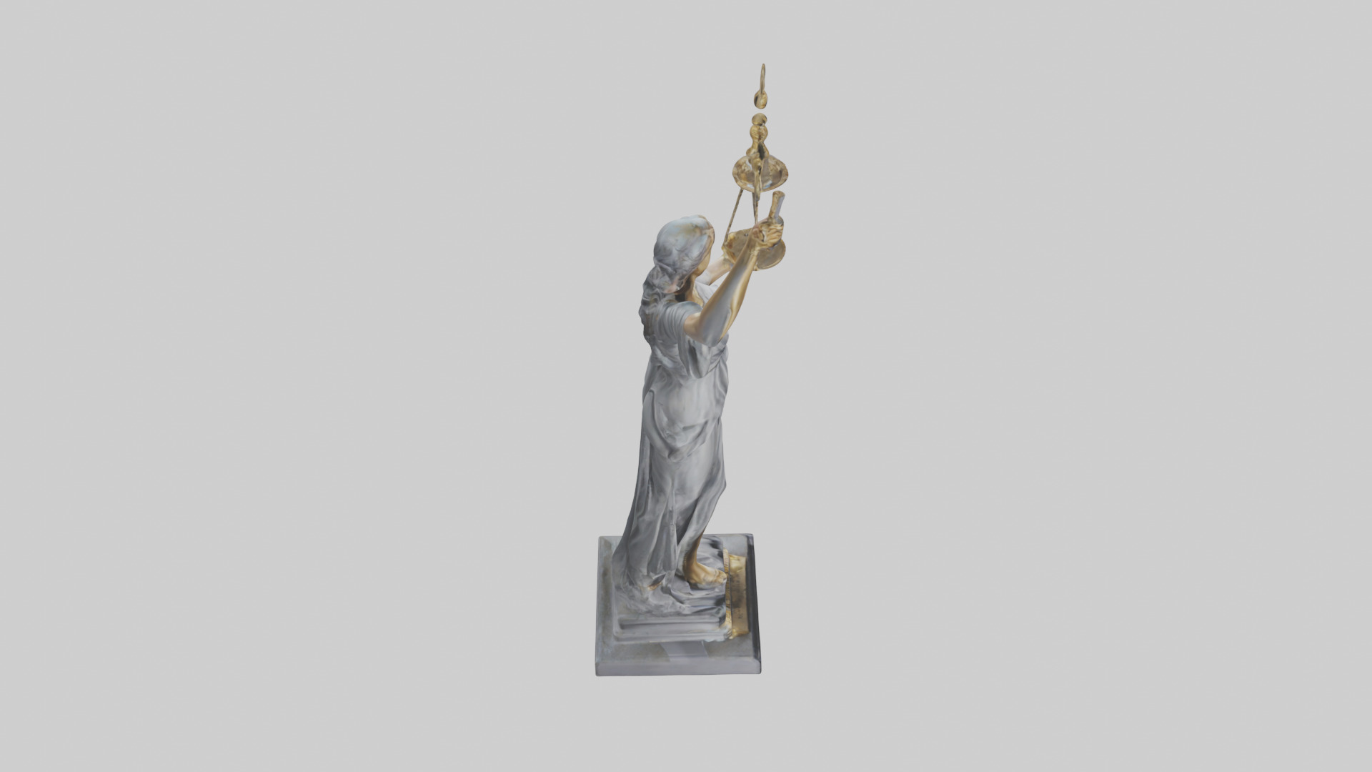 Justice Lady statue model Low-poly 3D model_18