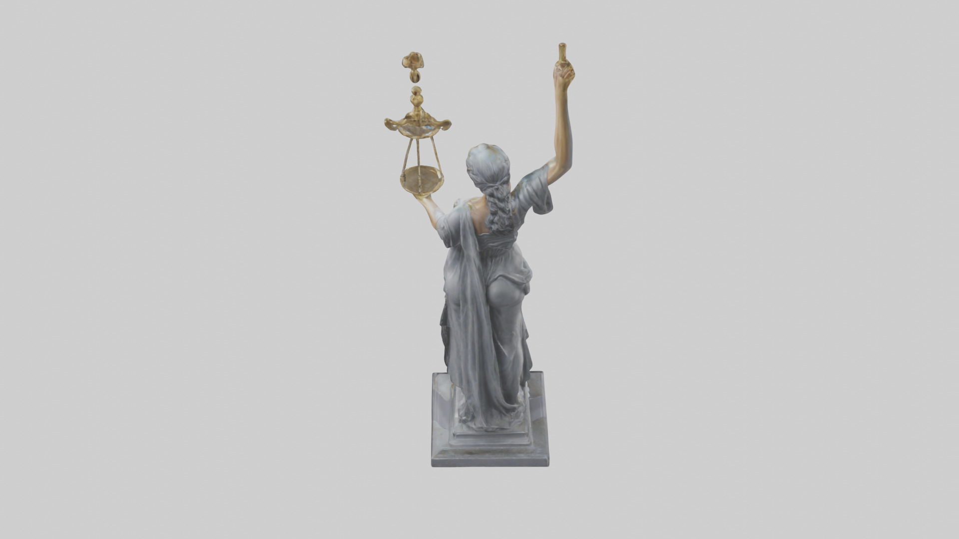 Justice Lady statue model Low-poly 3D model_15