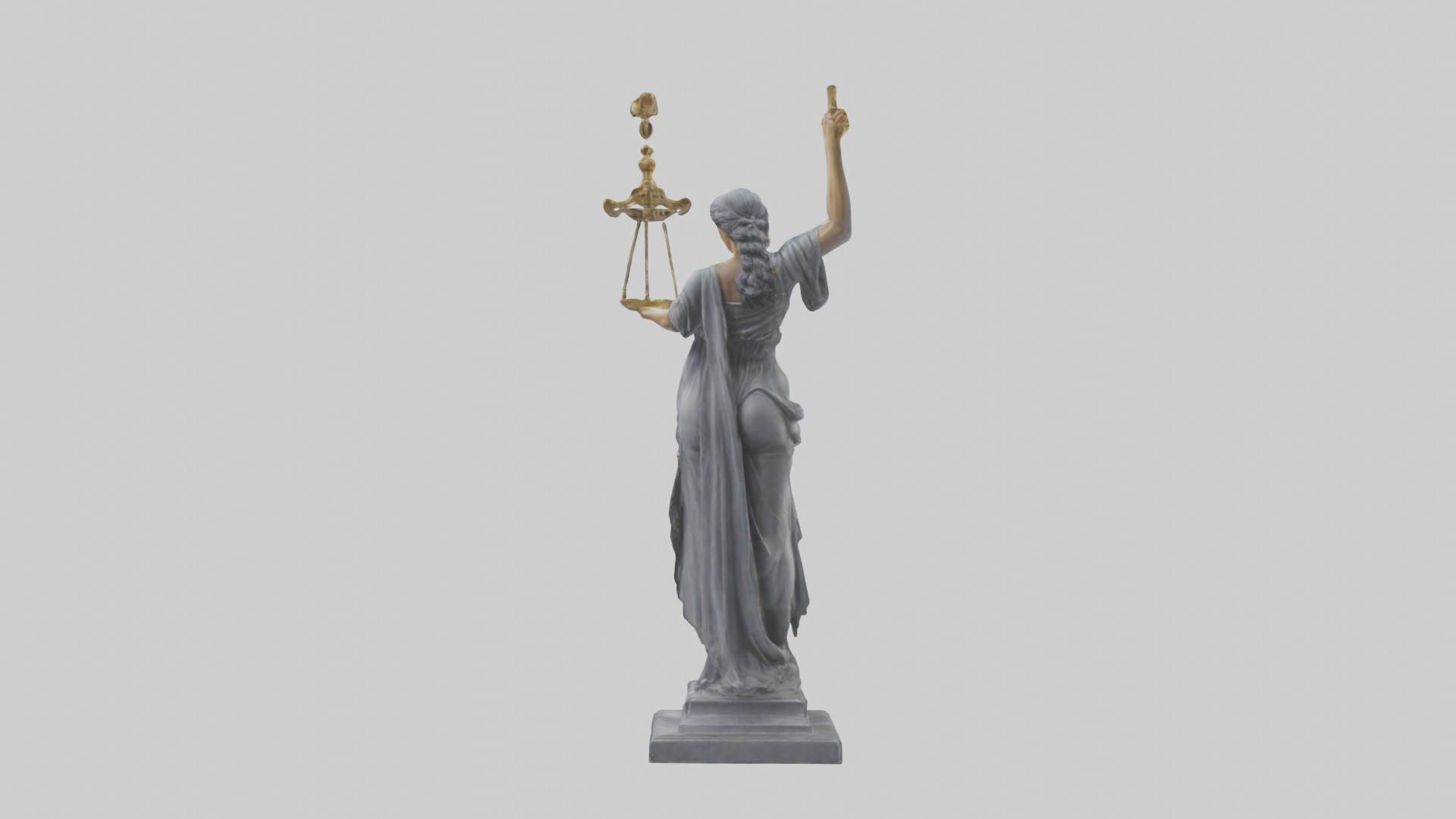Justice Lady statue model Low-poly 3D model_3