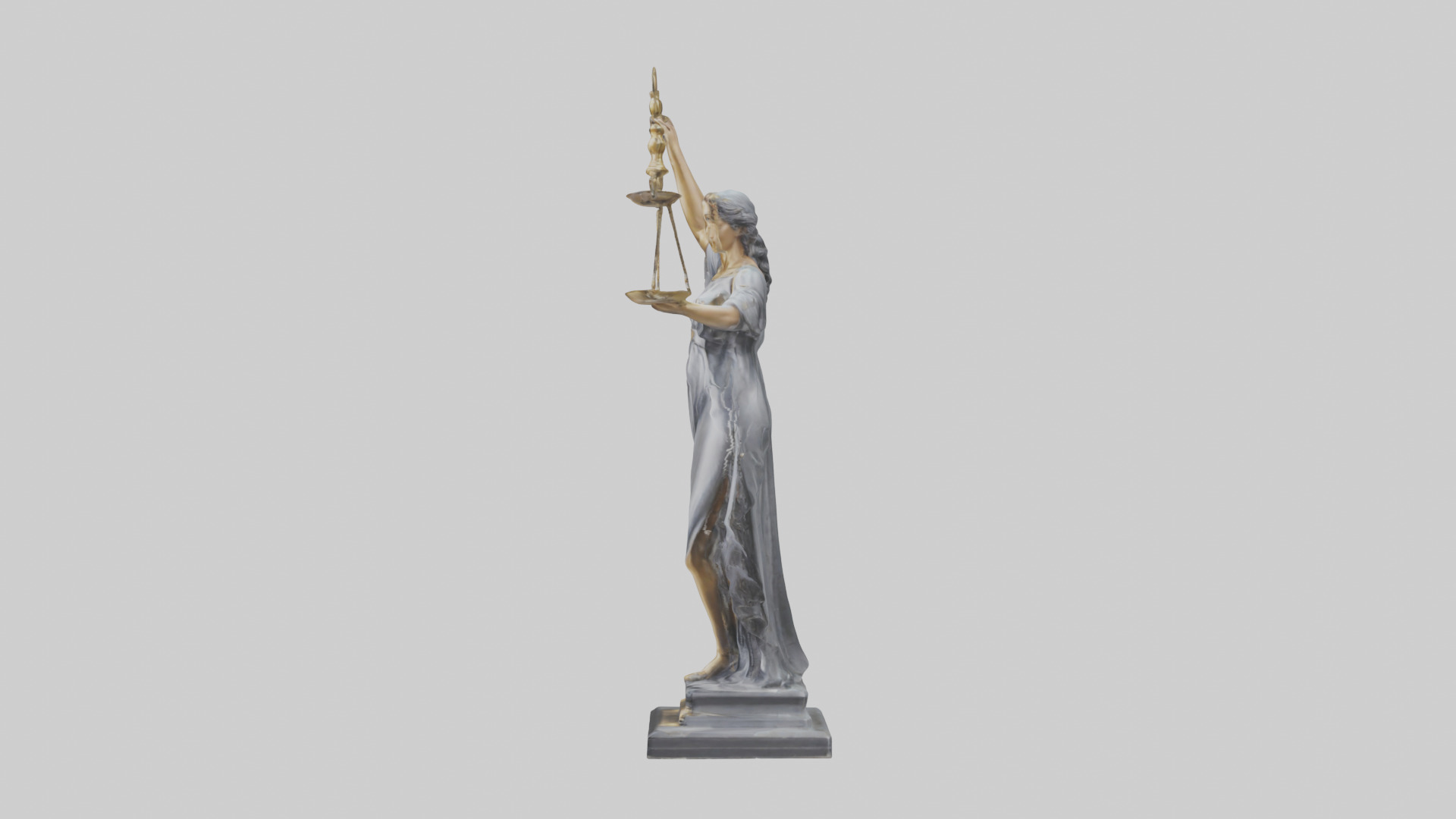 Justice Lady statue model Low-poly 3D model_12