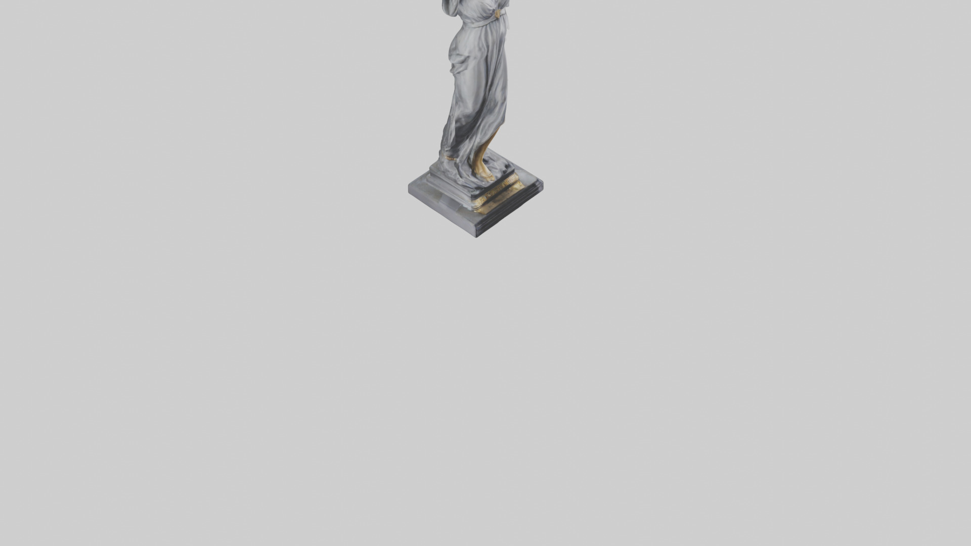Justice Lady statue model Low-poly 3D model_9