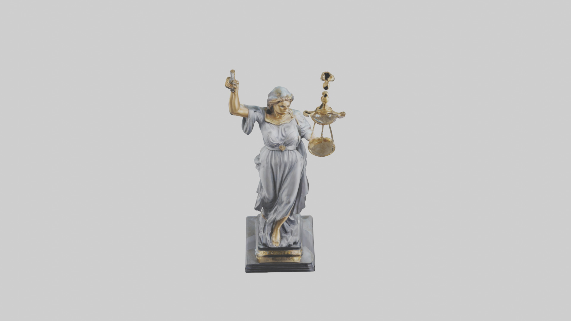Justice Lady statue model Low-poly 3D model_16