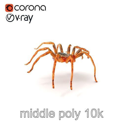 Huntsman Spider Agile Model Pack Low-poly 3D model