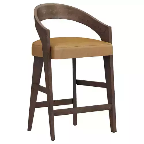 Restoration Hardware Chloe Leather Dining Bar Stool