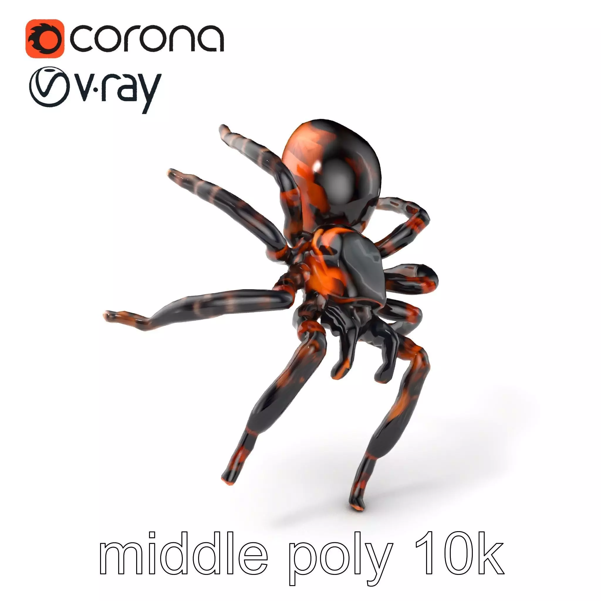 Realistic Tarantula Spider Model Pack Low-poly 3D model_0