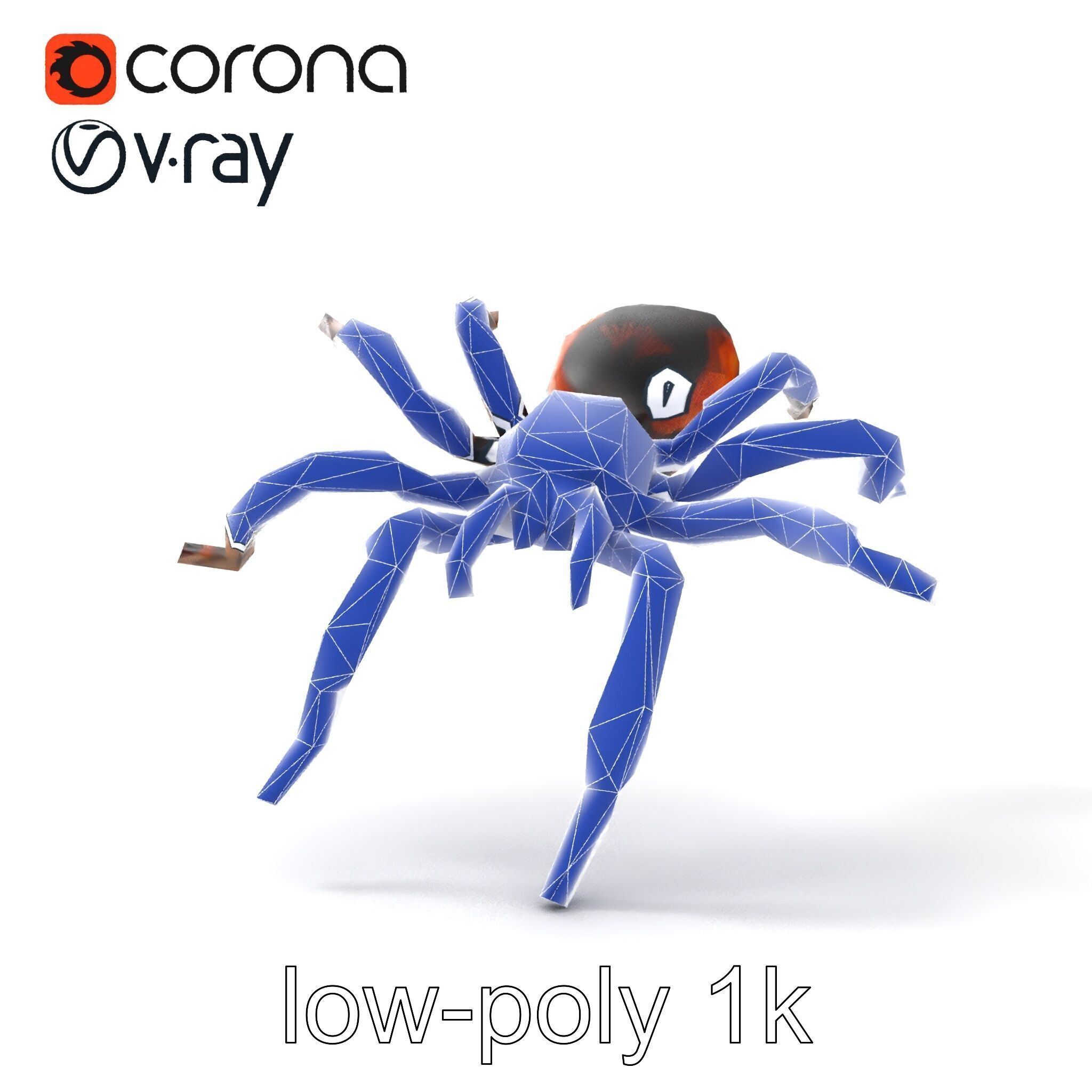 Realistic Tarantula Spider Model Pack Low-poly 3D model_27