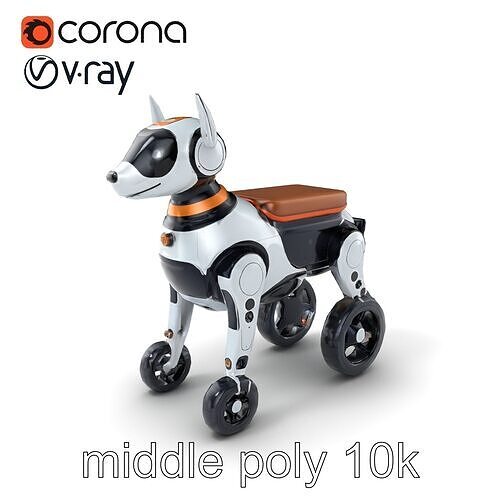Courier Robot Dog Efficient Design Model Pack Low-poly 3D model